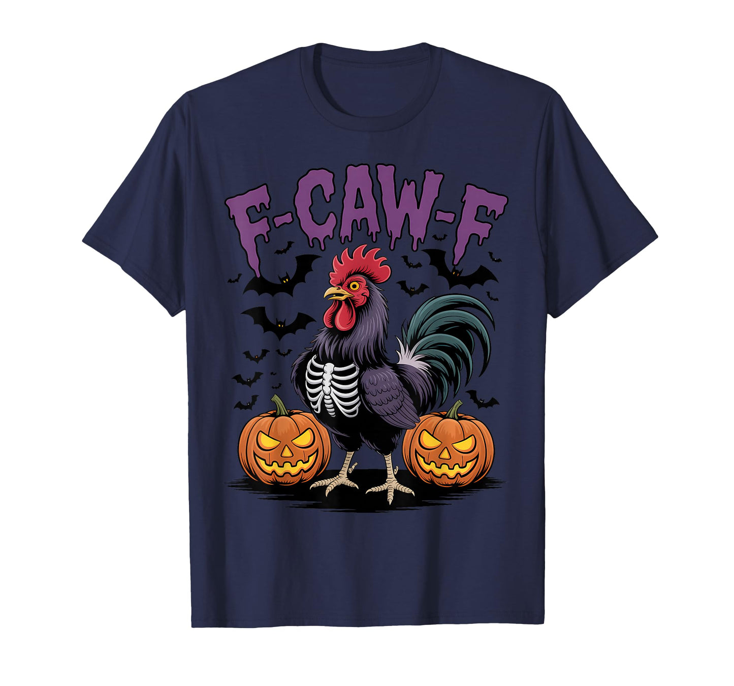 Halloween F-Caw-F Rooster Chicken, Pun Meme T-Shirt