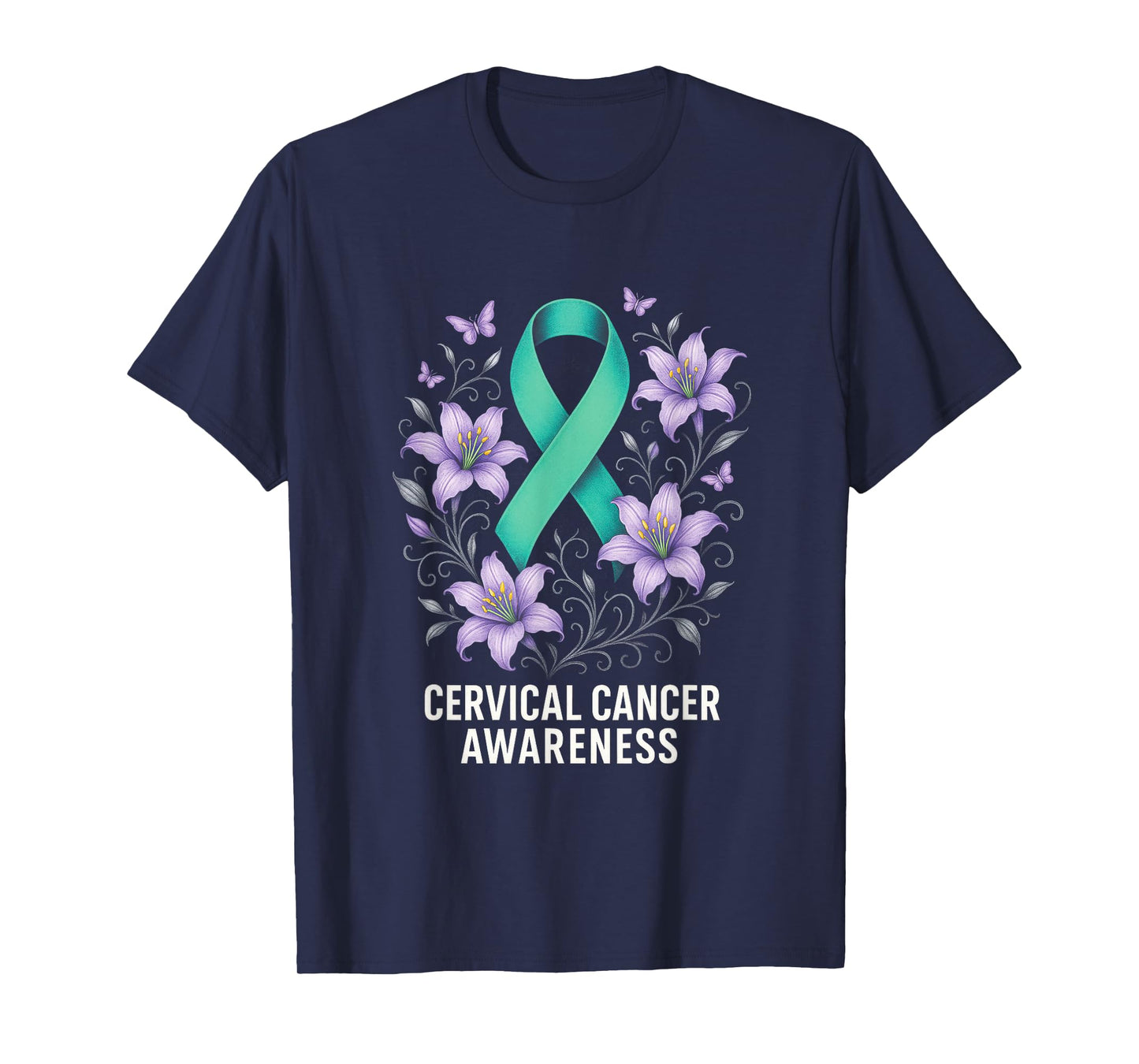 Cervical Cancer Awareness - Support Survivors Ribbon T-Shirt