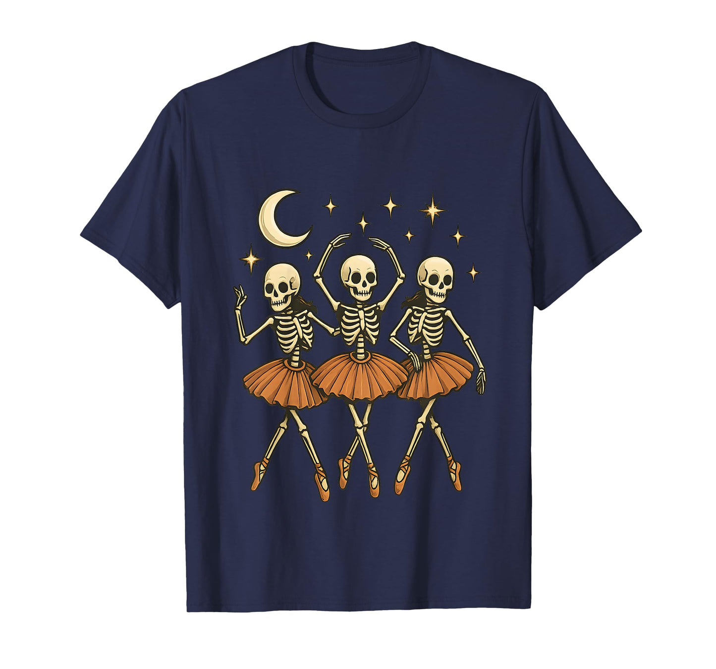 Spooky Skeleton Dance Scary Ballet Halloween Dancers T-Shirt