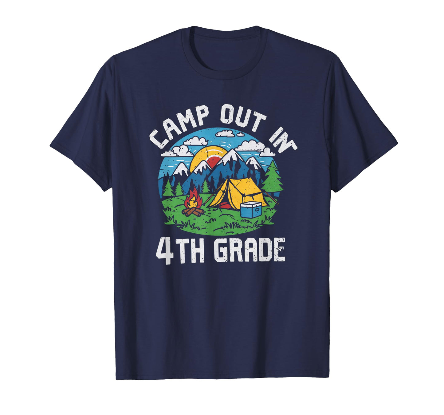 Camp out In 4th Grade Funny Camping Lovers Back to School T-Shirt