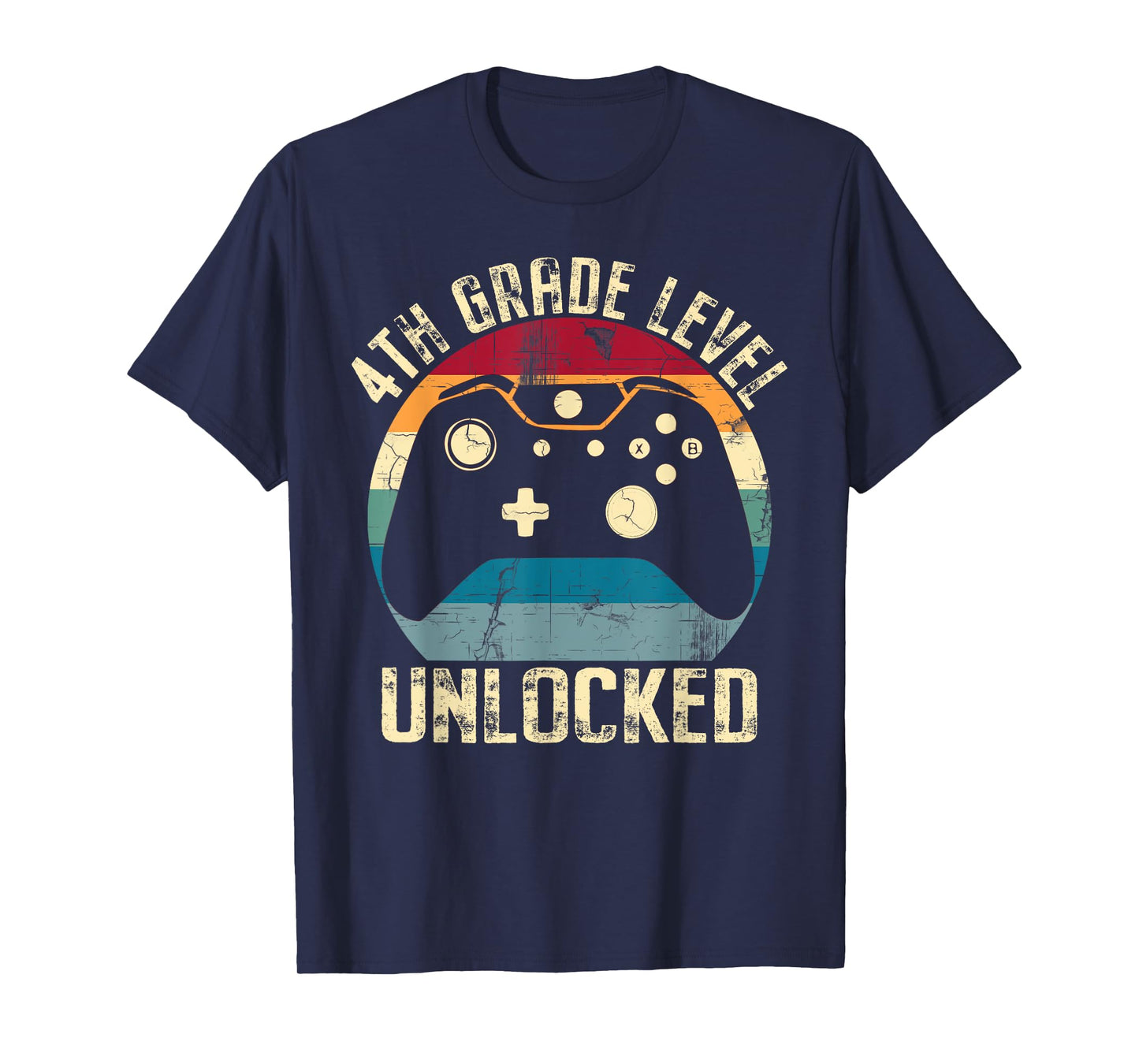 4th Grade Level Unlocked Back to School First Day Gamer Kid T-Shirt