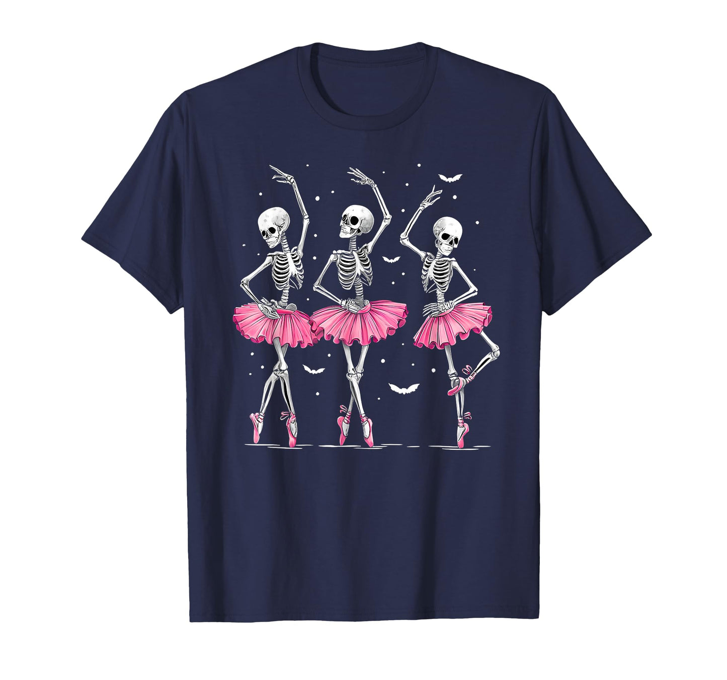 Ballerina Ballet Dance Halloween Dancing Skeleton Girl Women T-Shirt