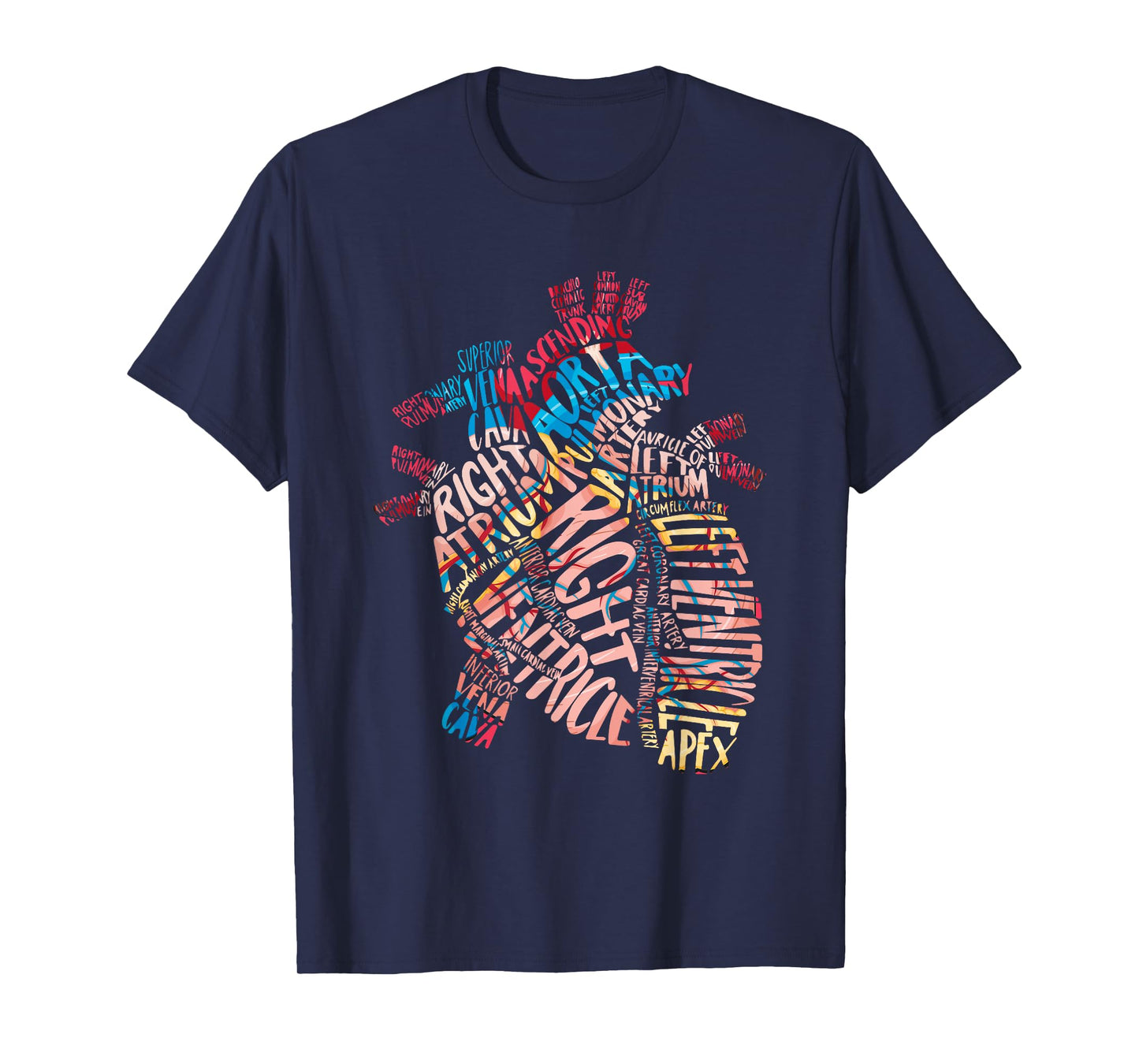 Anatomical Human Heart Cardiology Medical Cardiac Nurse T-Shirt