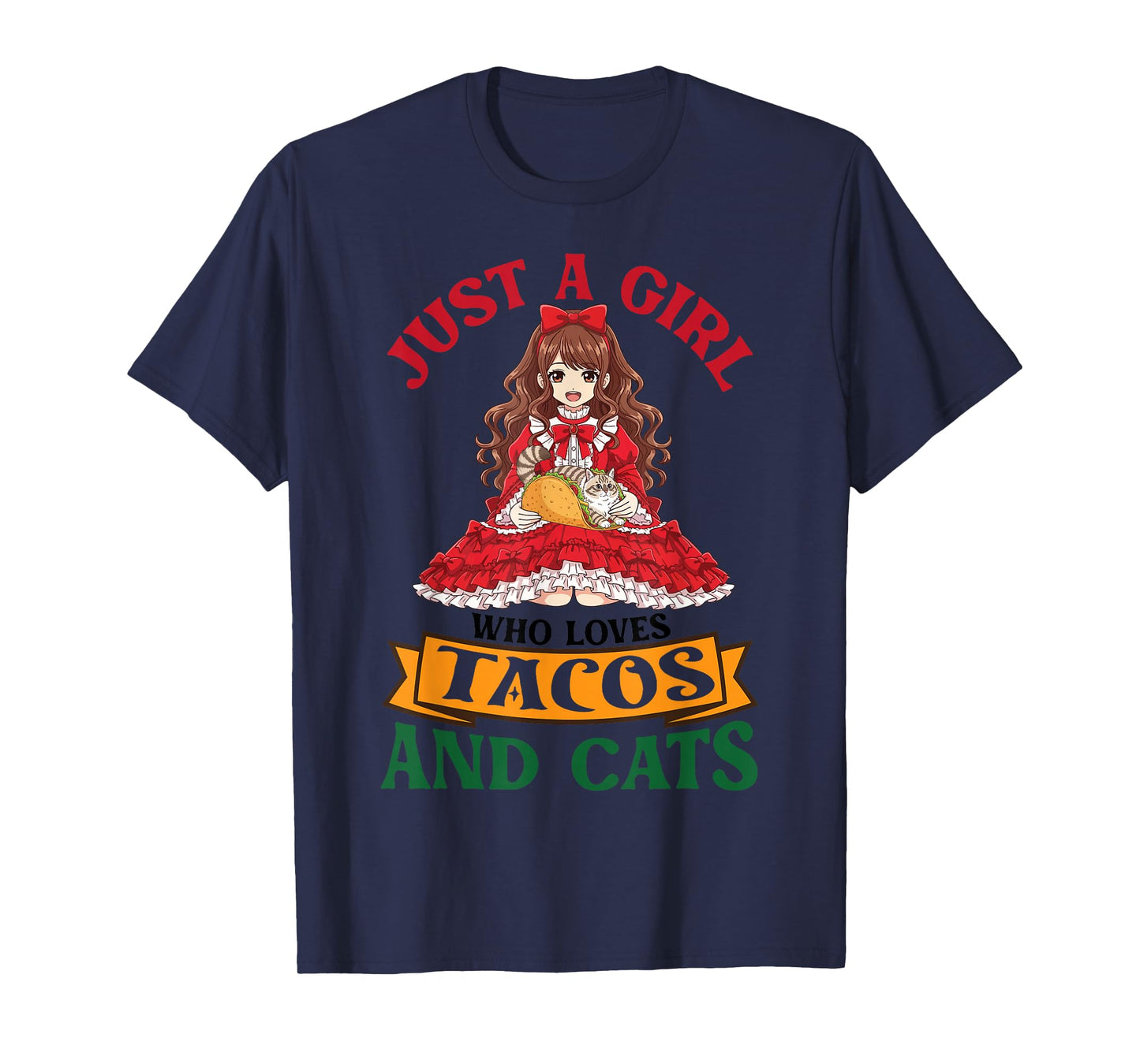 Just A Girl Who Loves Tacos and Siberian Cats Mother Mommy T-Shirt