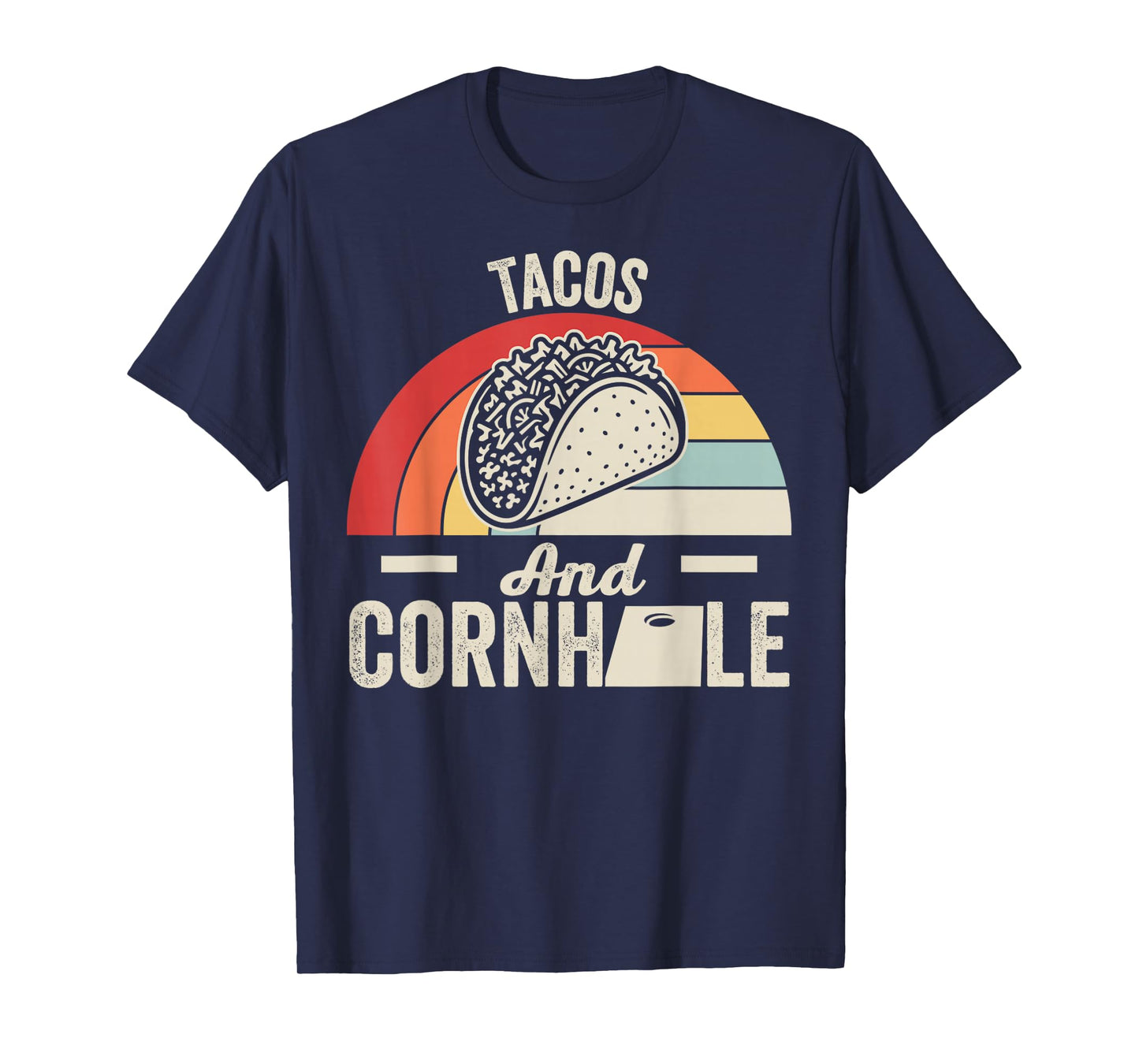 Tacos and Cornhole Retro Vibe T-Shirt