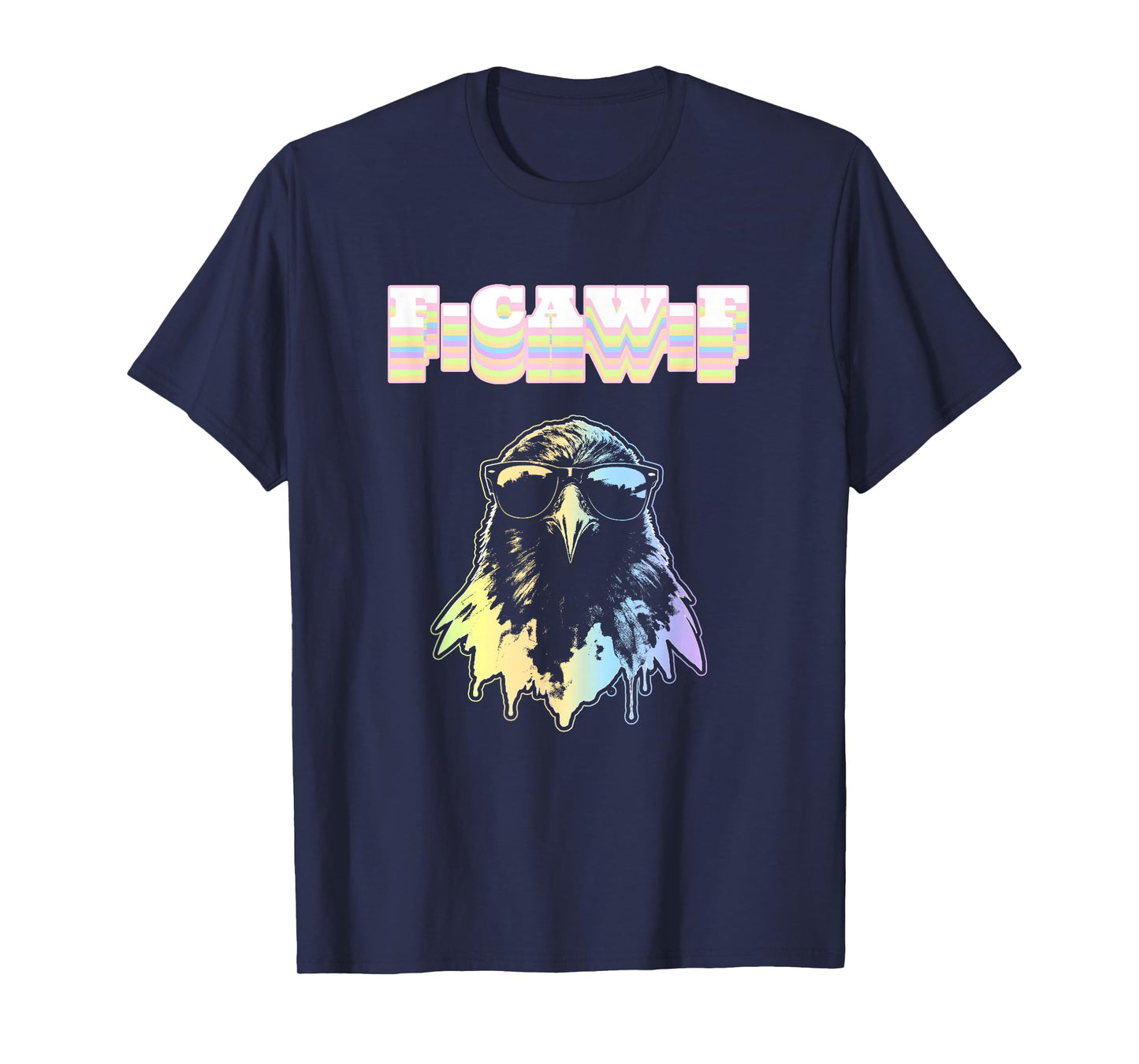 F-Caw-F Funny Retro Crow Raven Meme Men Women T-Shirt