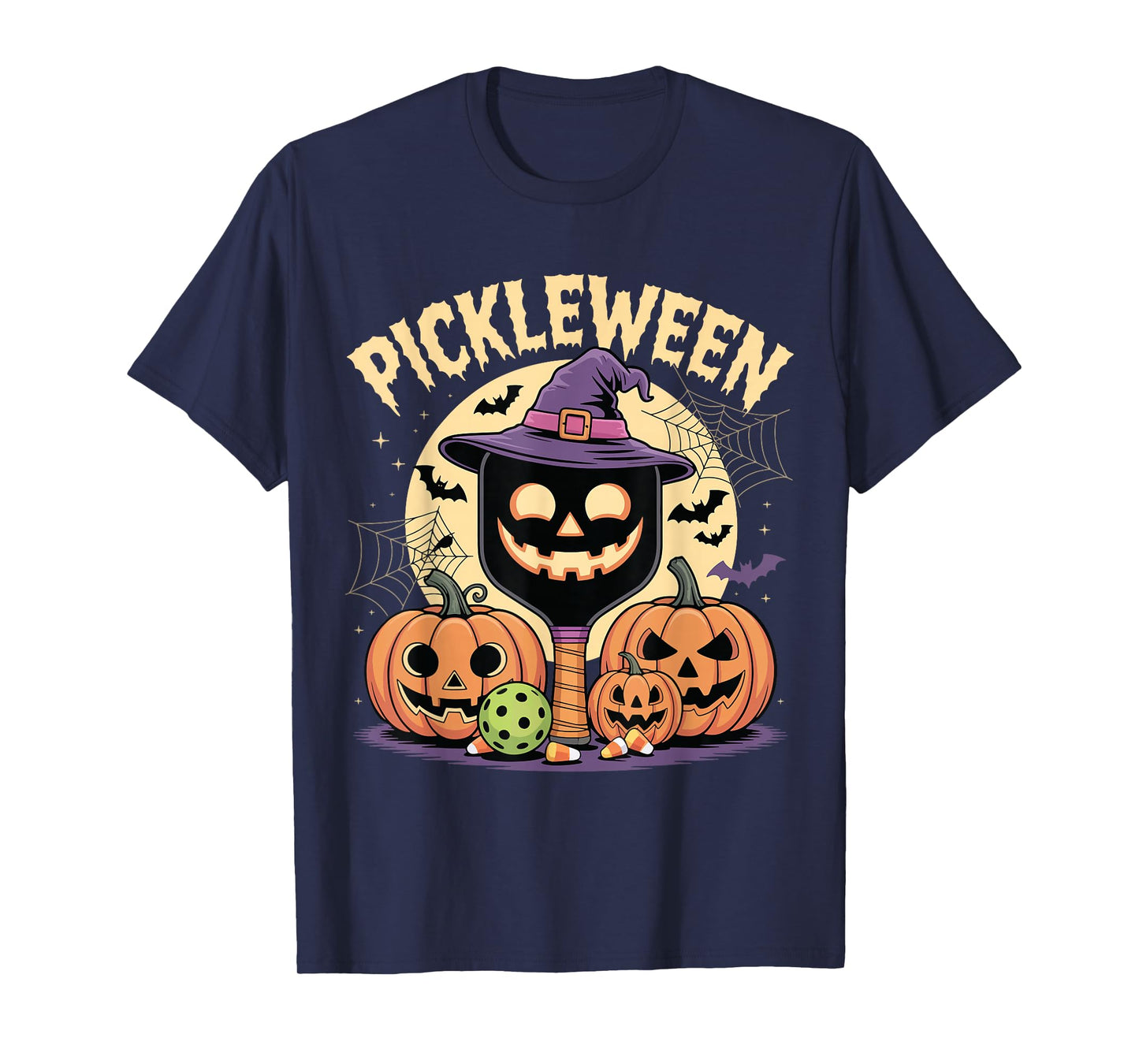 Pickleween Pickleball Player Funny Pickleball Halloween T-Shirt