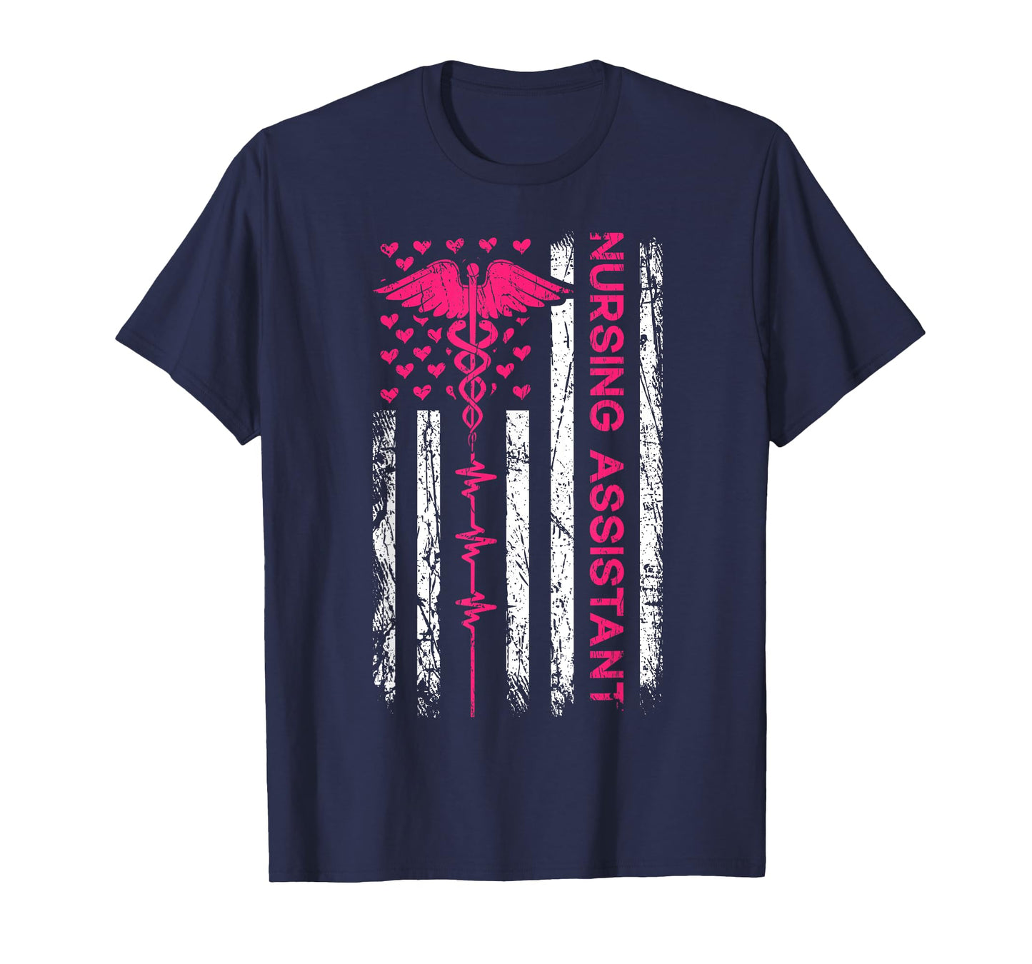 Nursing Assistant Nurse Flag for Women and Men CNA T-Shirt