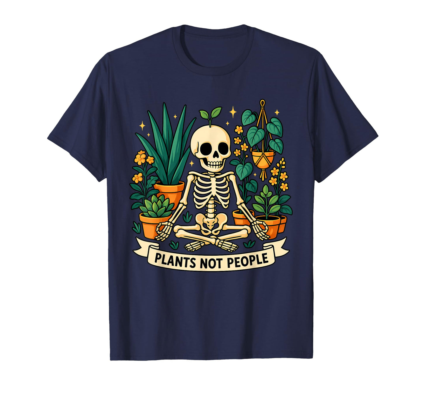 Plant Lover Skeleton Plants Not People Botanical Bone T-Shirt