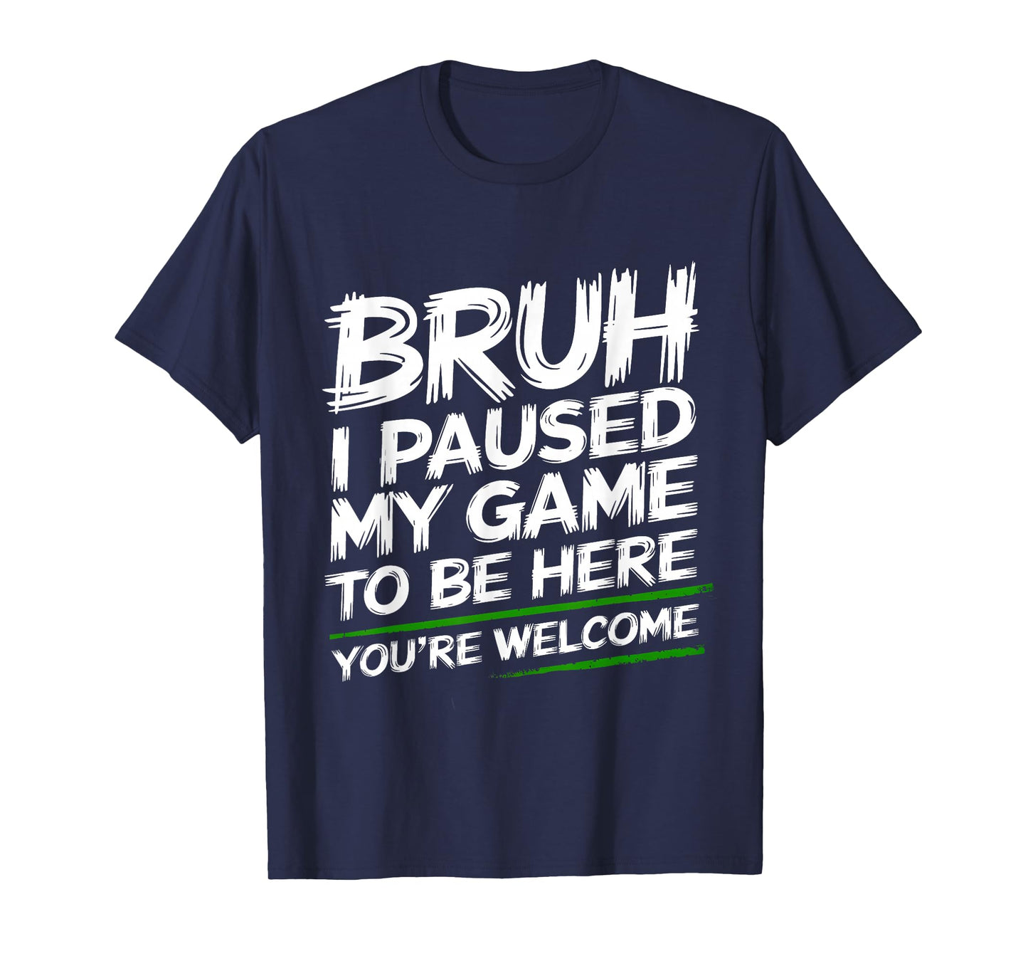 Funny Skeleton Halloween Gamer Gaming Bruh I Paused My Game T-Shirt