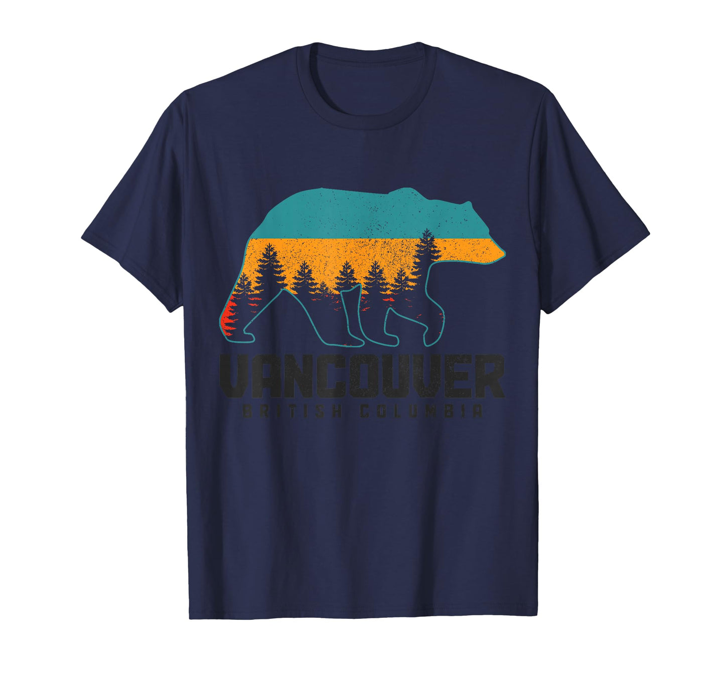 Vancouver BC British Columbia Bear Grizzly Outdoor Vintage T-Shirt