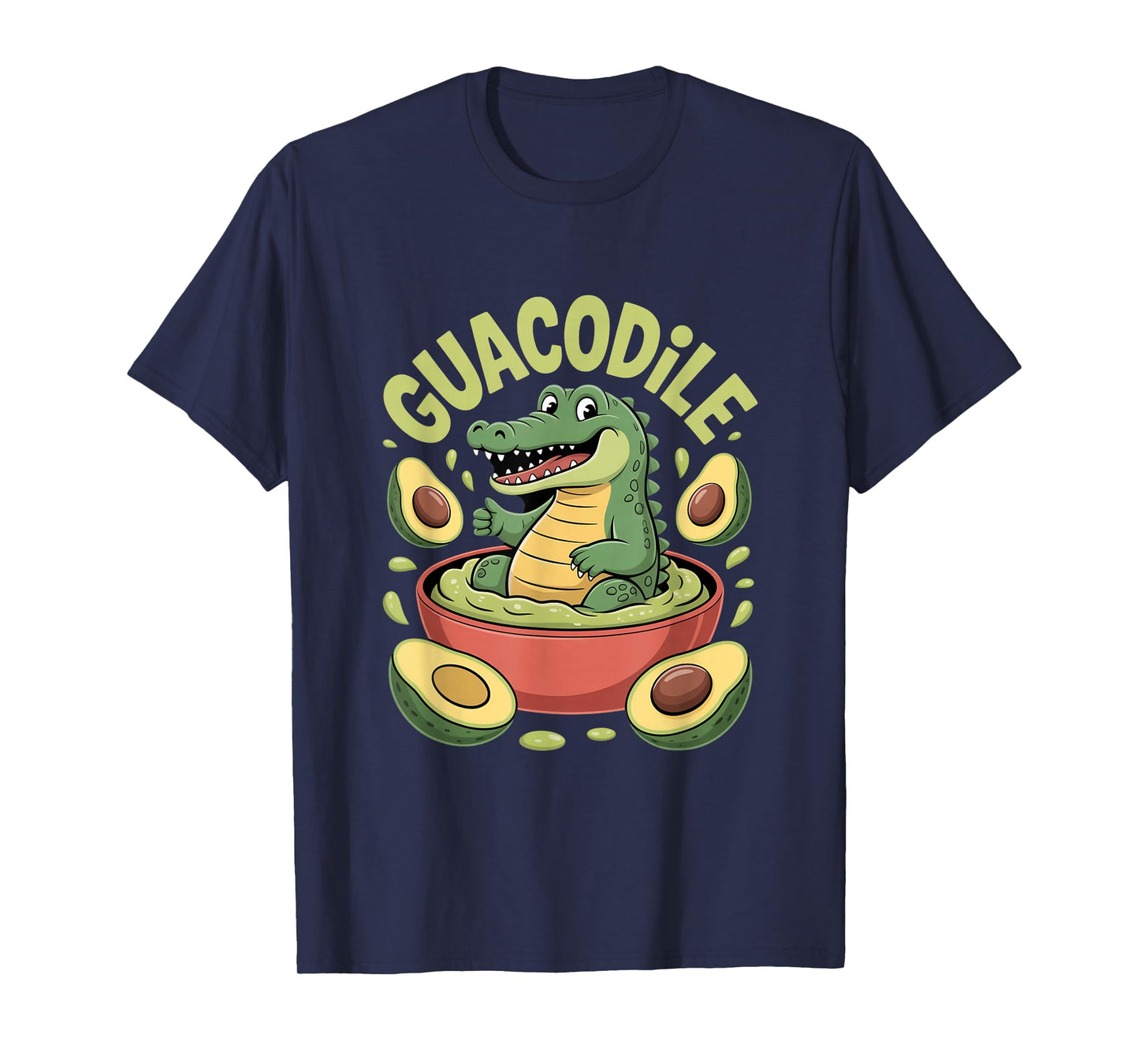 Guacodile Avocado Crocodile Pun Guacamole Humor T-Shirt
