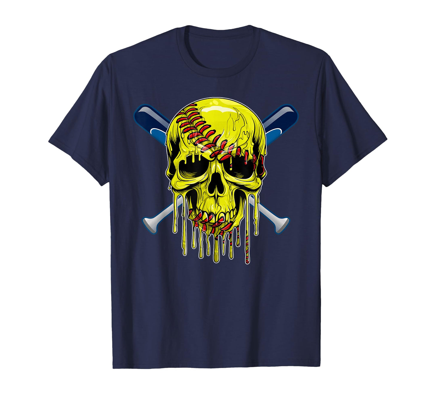 Softball in Skull Shaped Happy Halloween Costume Day Boys T-Shirt