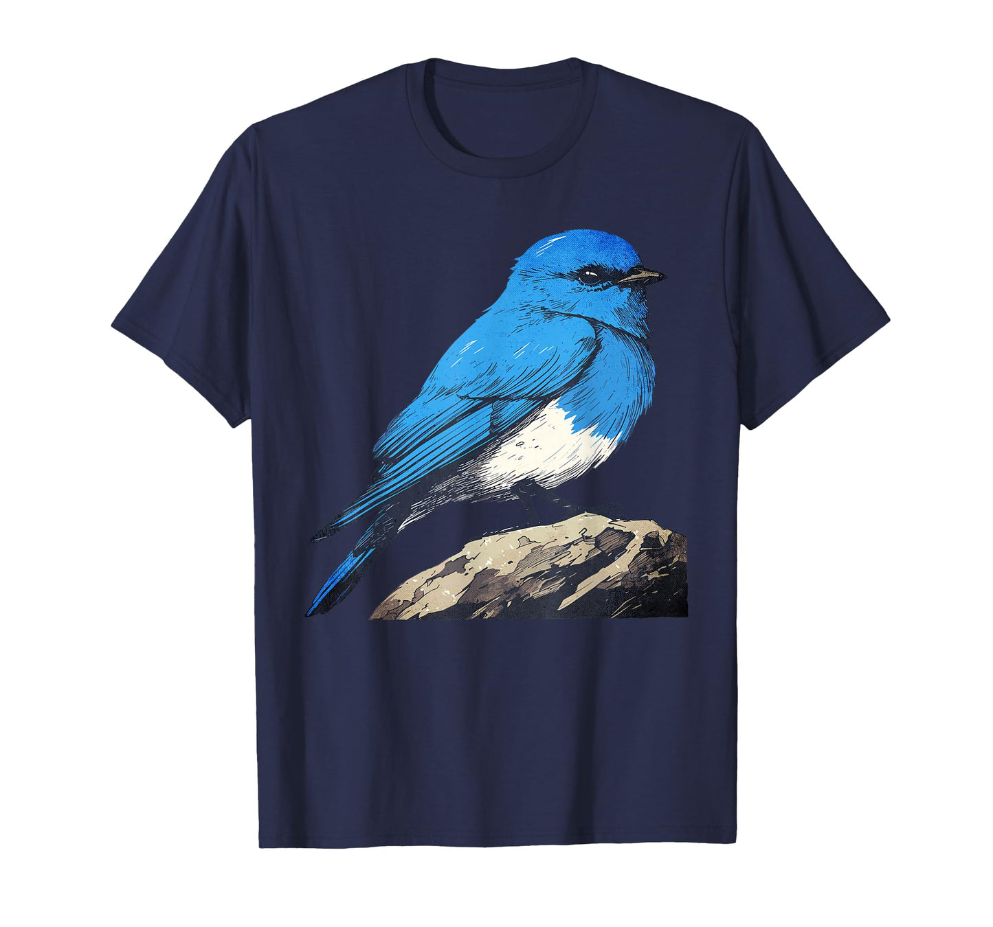 Cute Mountain Bluebird Rare Rock-Thrush Inspired Bird Design T-Shirt