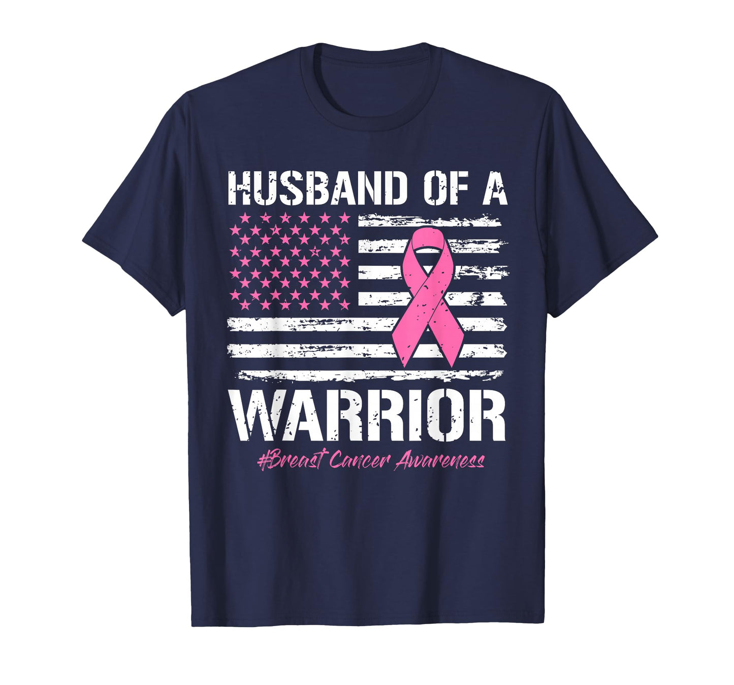 Husband Of A Warrior Breast Cancer Awareness Support Husband T-Shirt