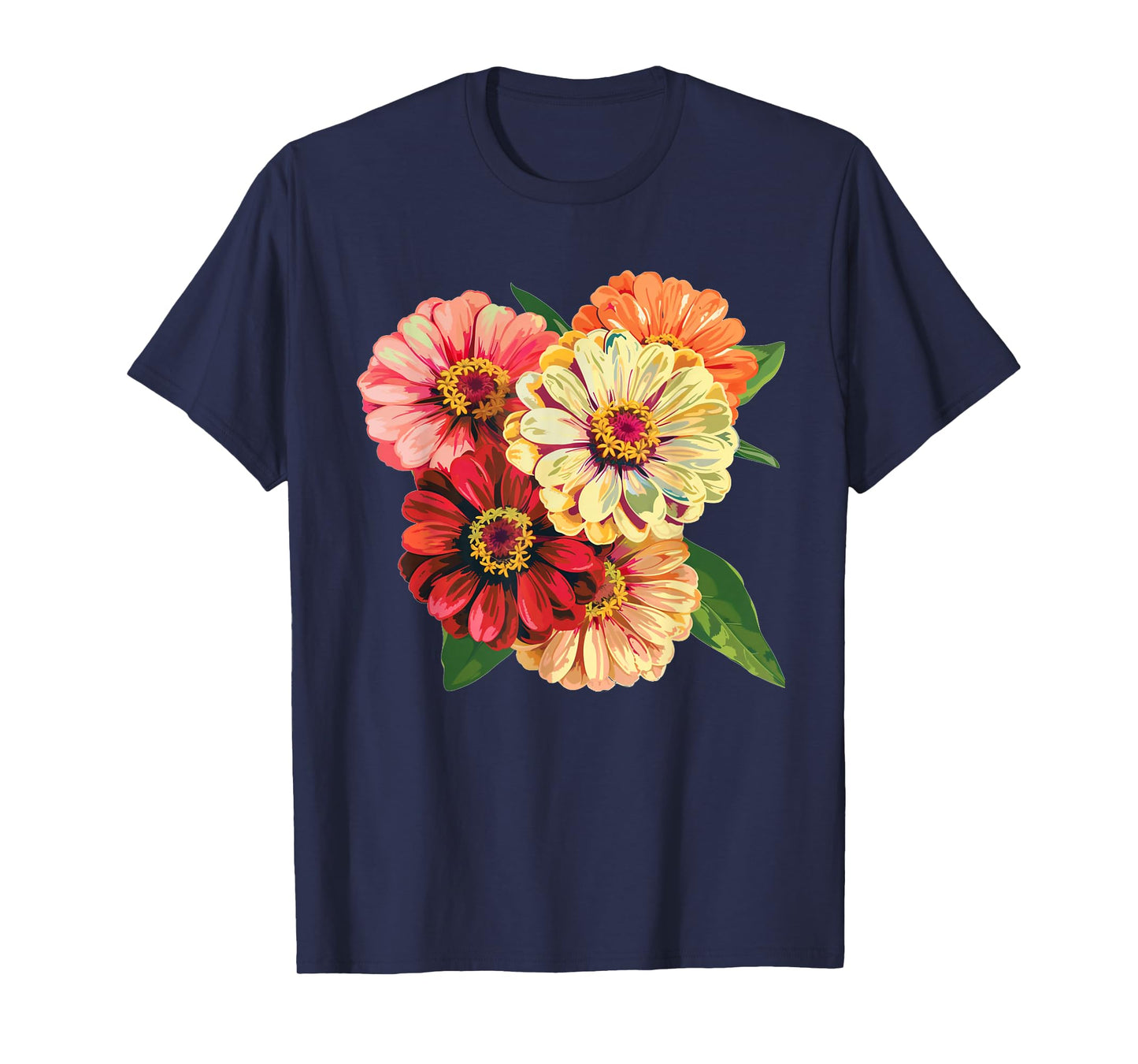 Cool multicolor Zinnias Flowers for Plants Lovers T-Shirt
