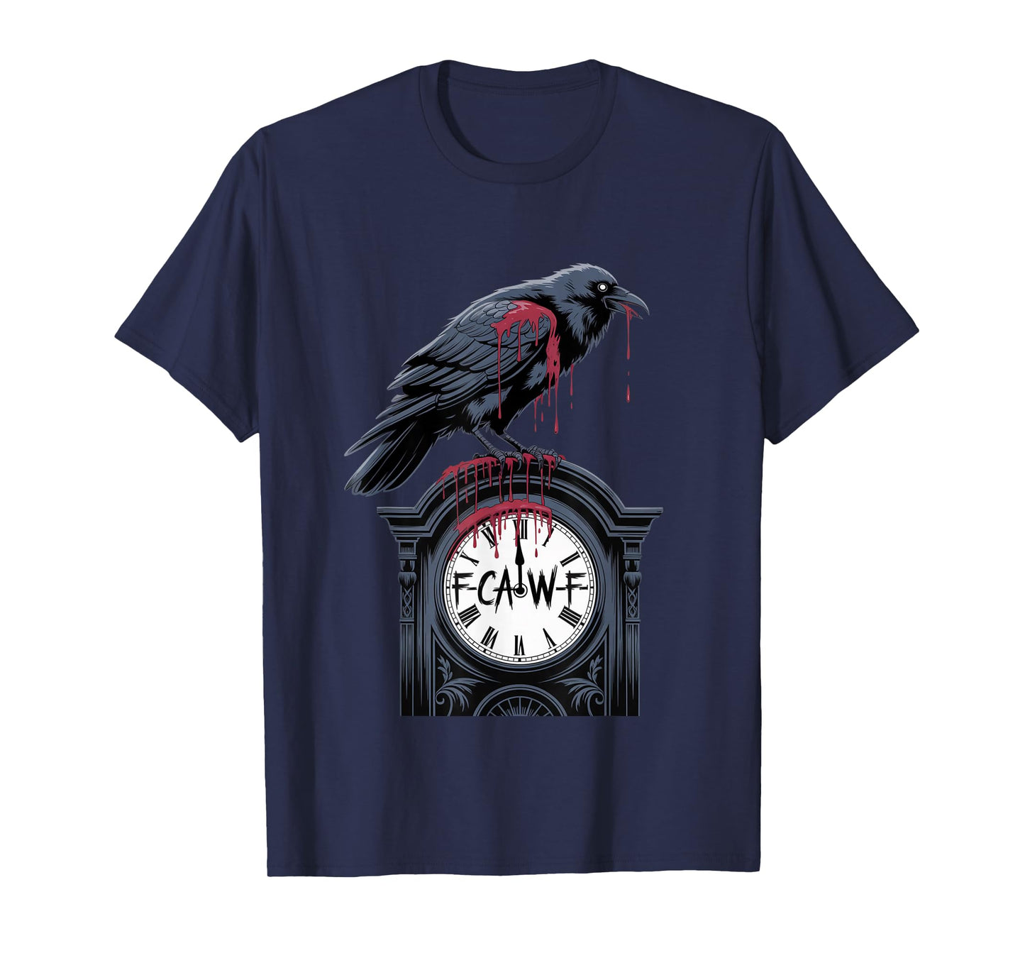 F-Caw-F Crow Funny Gothic Moon Black Bird Halloween T-Shirt