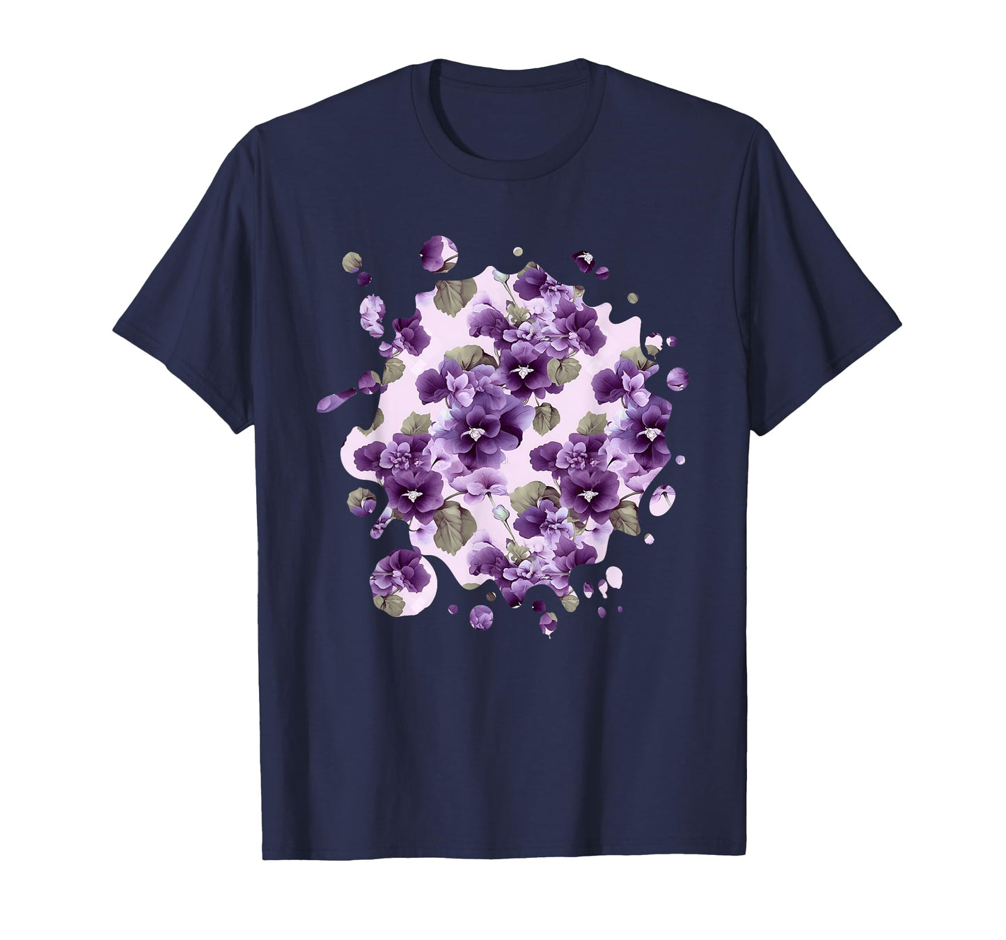 Cute African Violet Inspired Flower Plant Lover Gardener T-Shirt