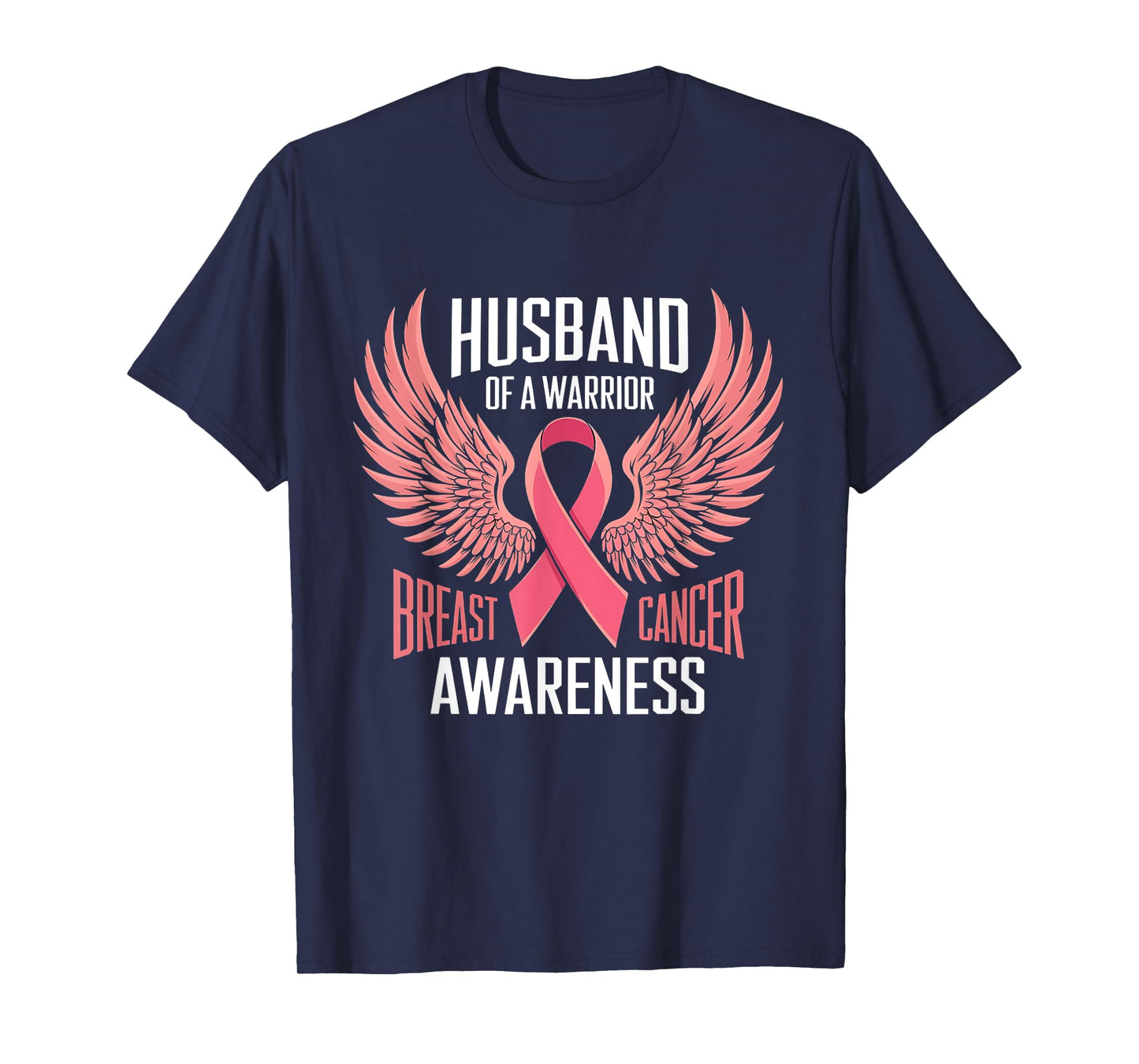 Husband of a Warrior Breast Cancer Awareness Support T-Shirt