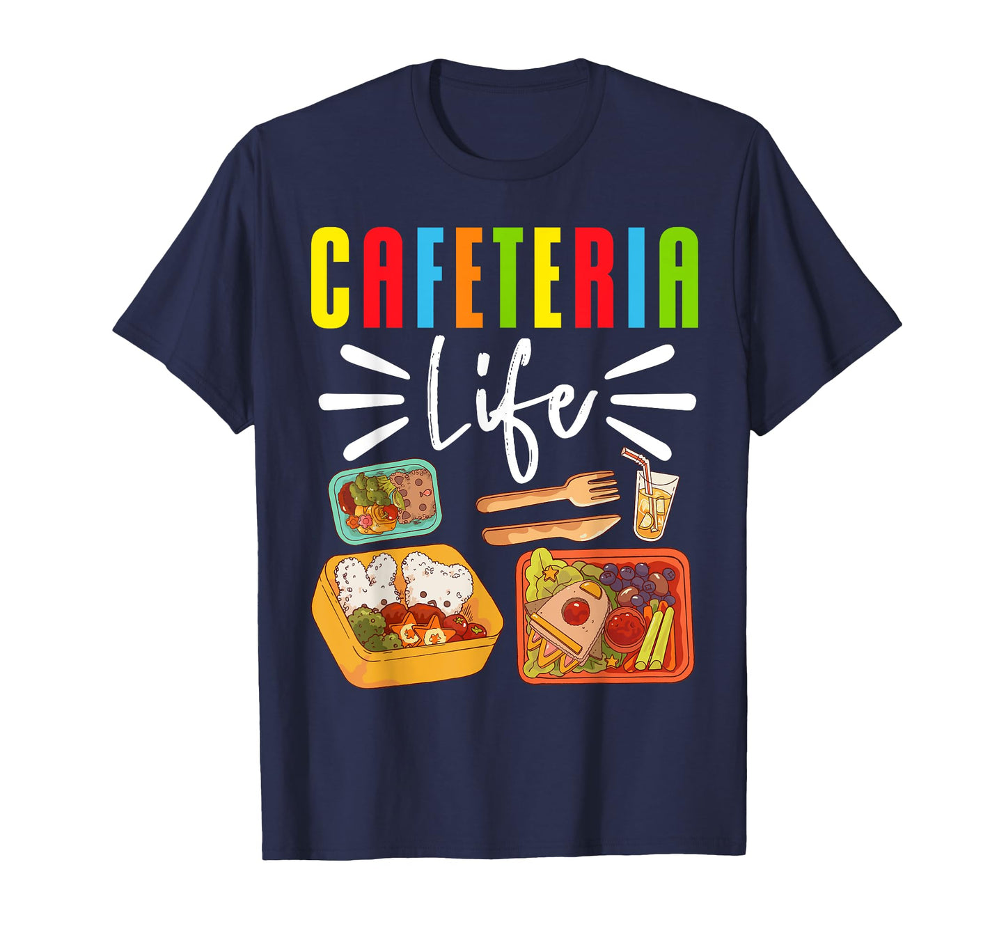 School Cafeteria Worker Lunch Lady Food Trays Cafeteria Life T-Shirt