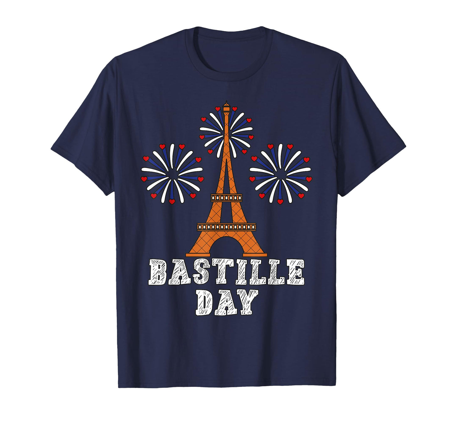 Bastille Day French Flag Eiffel Tower Firecracker 14th July T-Shirt