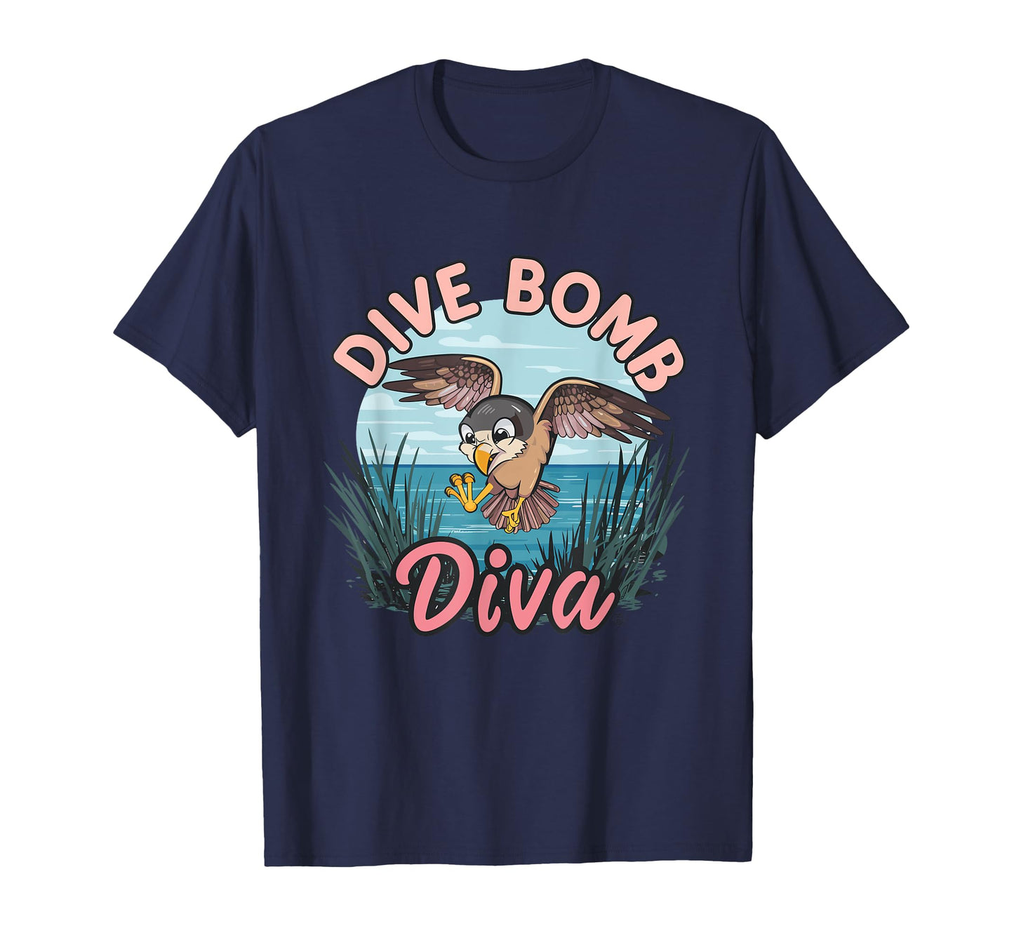 Falcon Dive Bomb Diva Hilarious Bird Pun T-Shirt