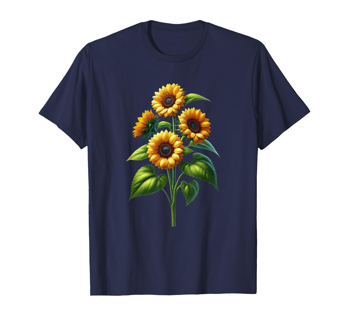 Yellow Sunflowers Sunflower Flower Tendril Flower Floral T-Shirt
