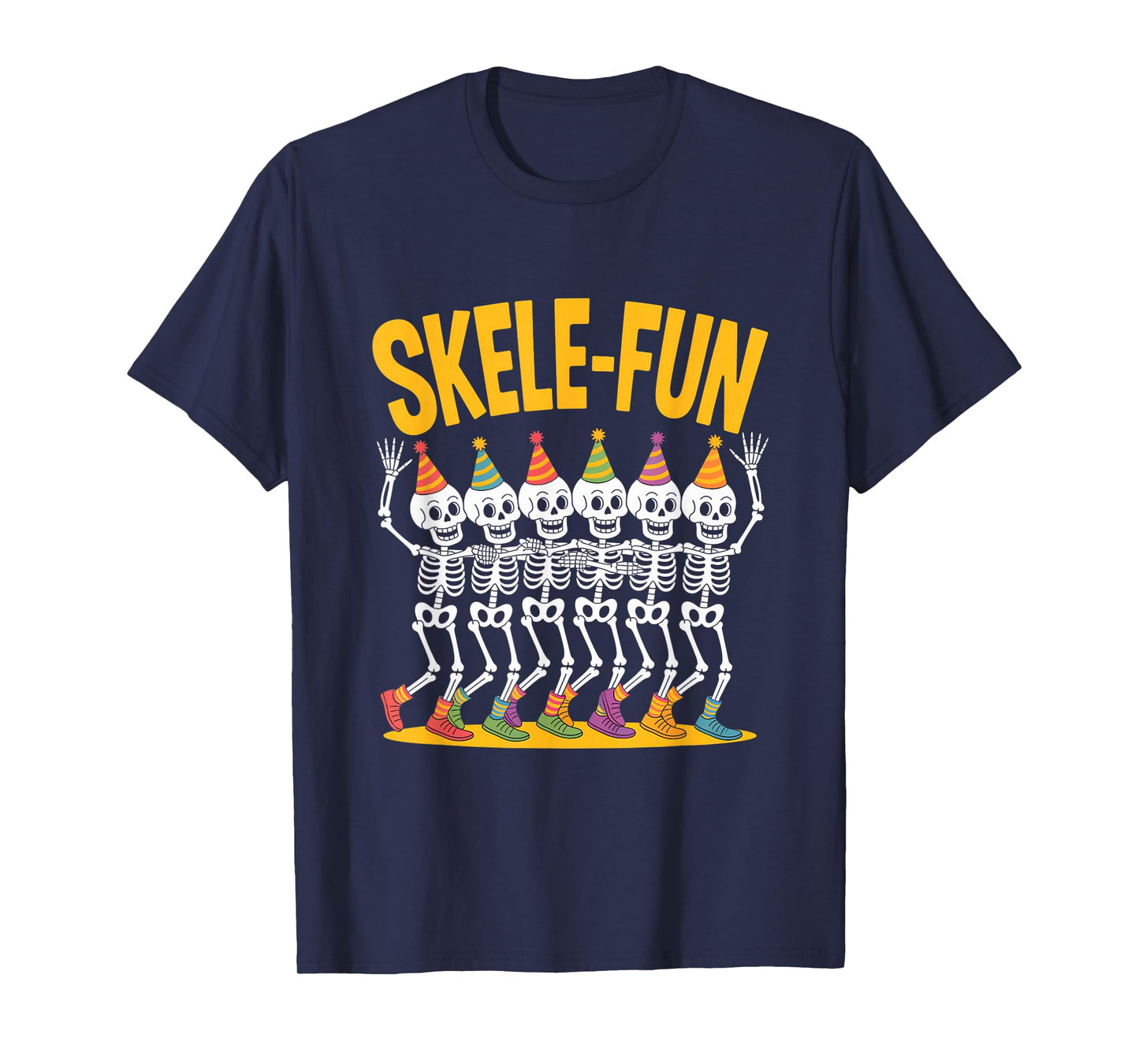 Halloween Skele Fun Dancing Skeleton Party Line T-Shirt