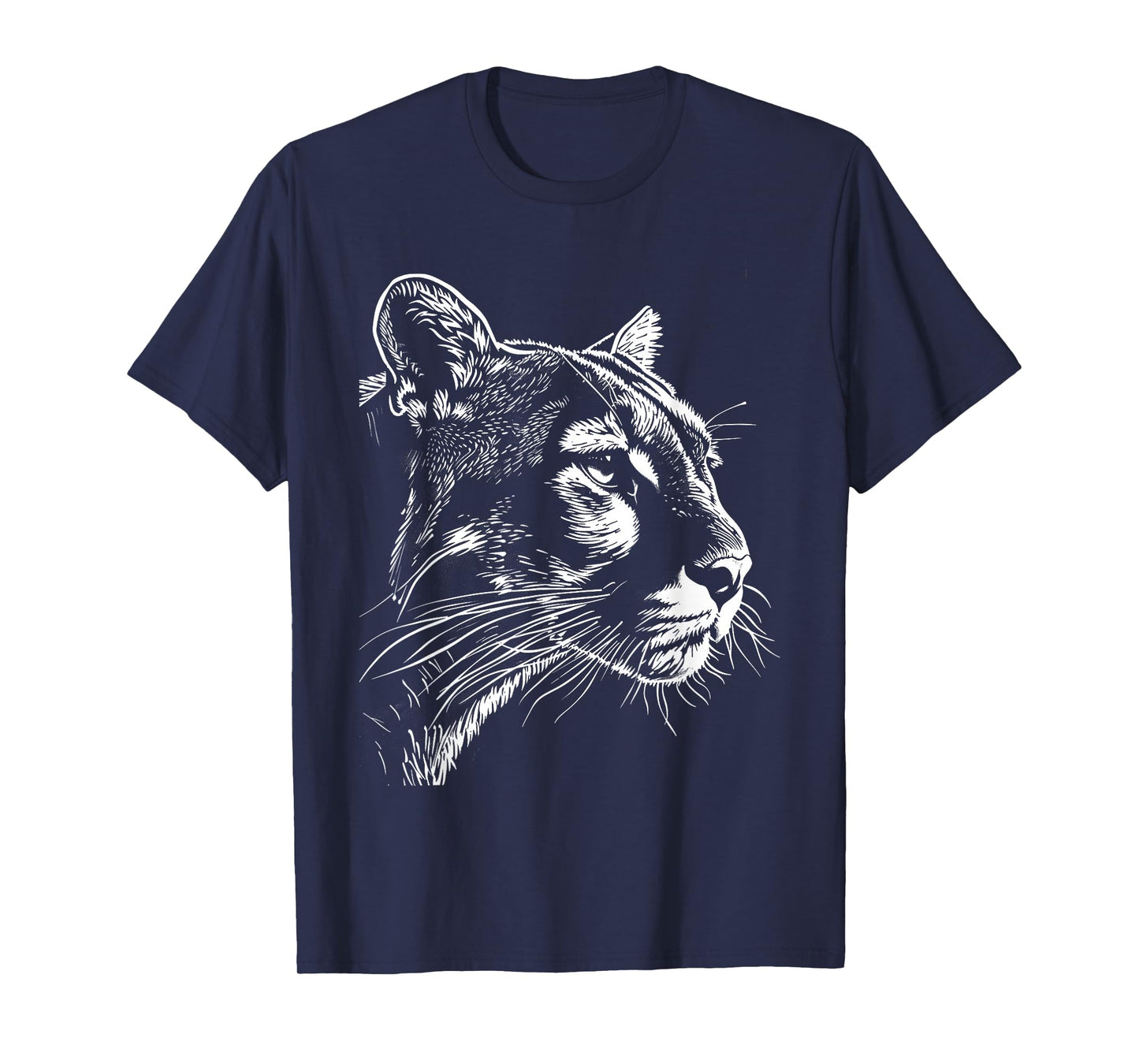 Cougar Face Cougars Mountain Lion Big Cat Animal Vintage T-Shirt