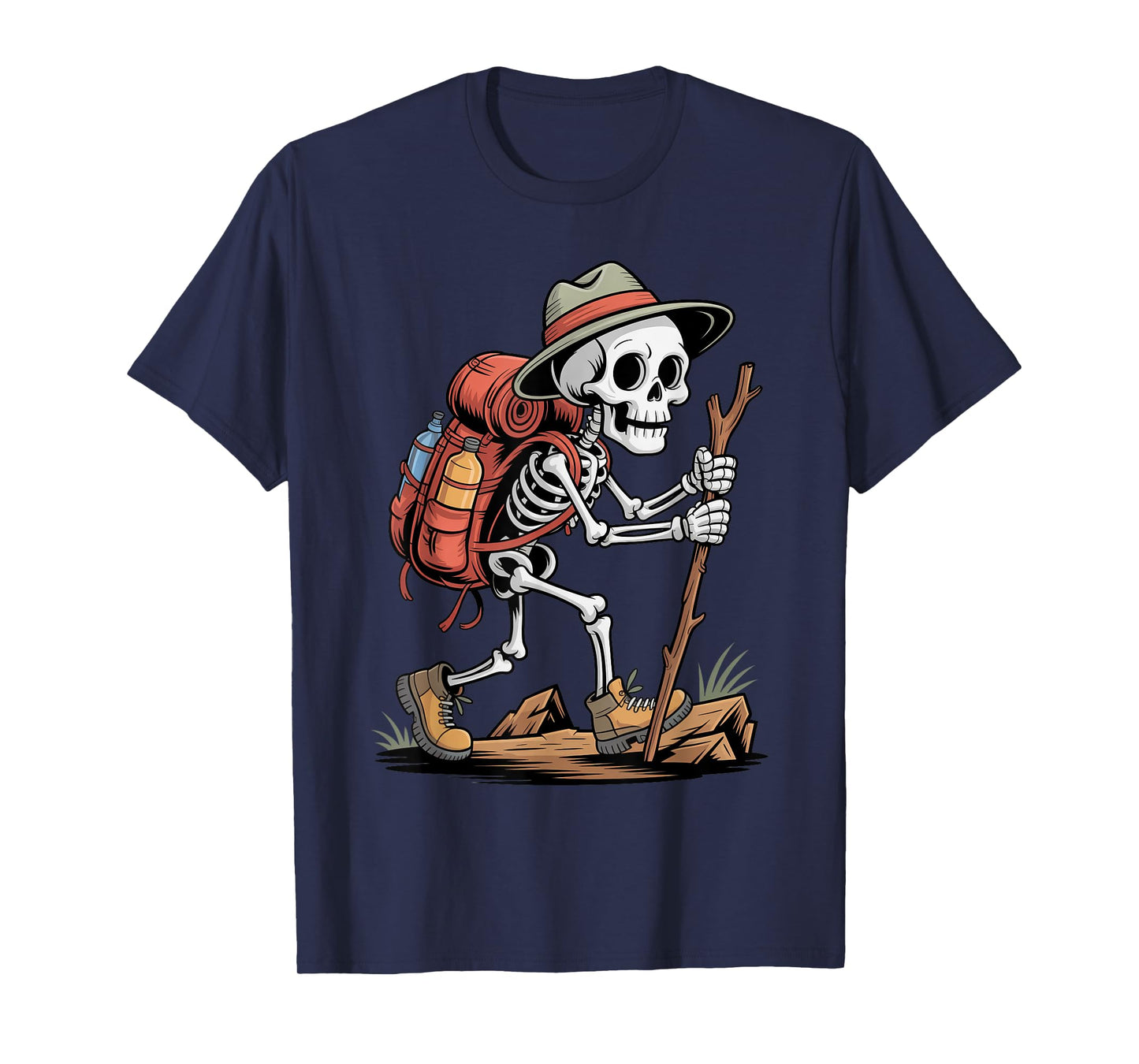 Halloween Skeleton Hiking Men Women Trick or Treat Costume T-Shirt