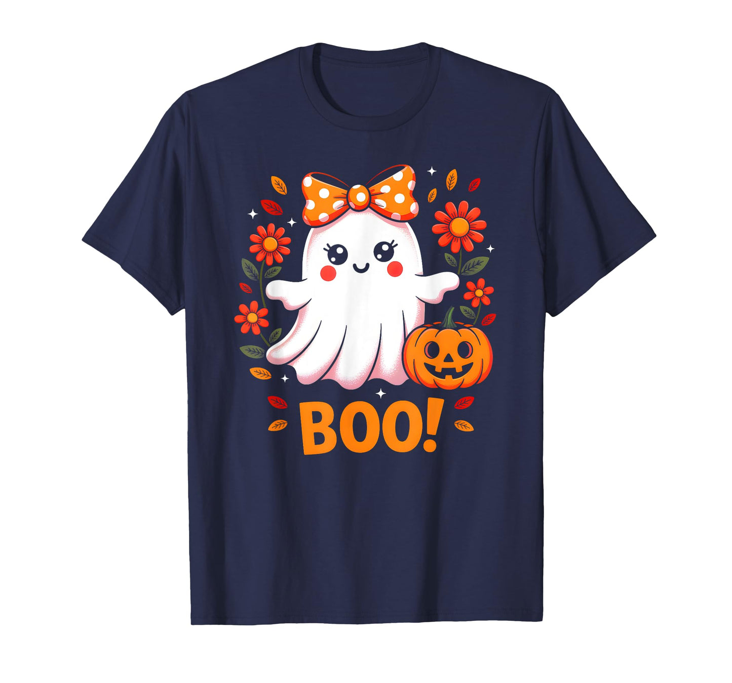 Cute Coquette Boo Ghost Halloween Costume Women Girls Kids T-Shirt