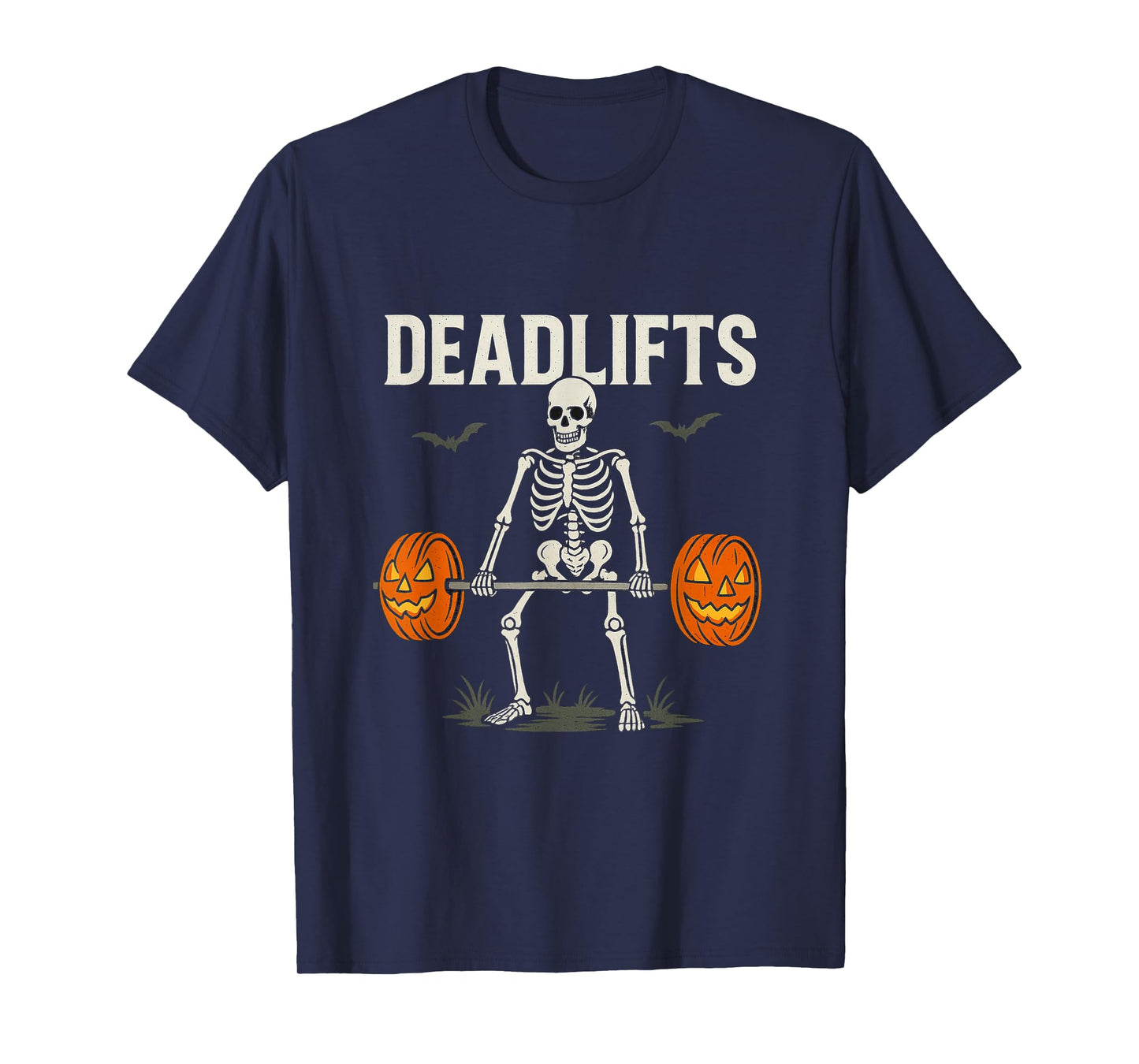 Skeleton Lifting Weights Deadlifts Halloween T-Shirt