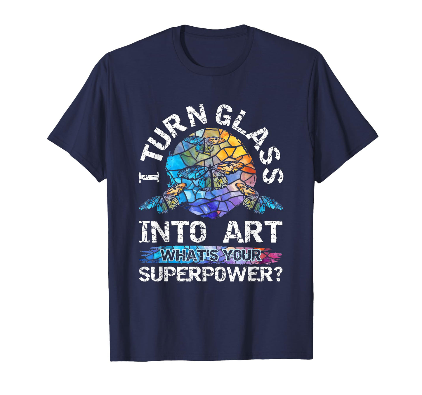 Funny stained glass art and stained glass artist T-Shirt