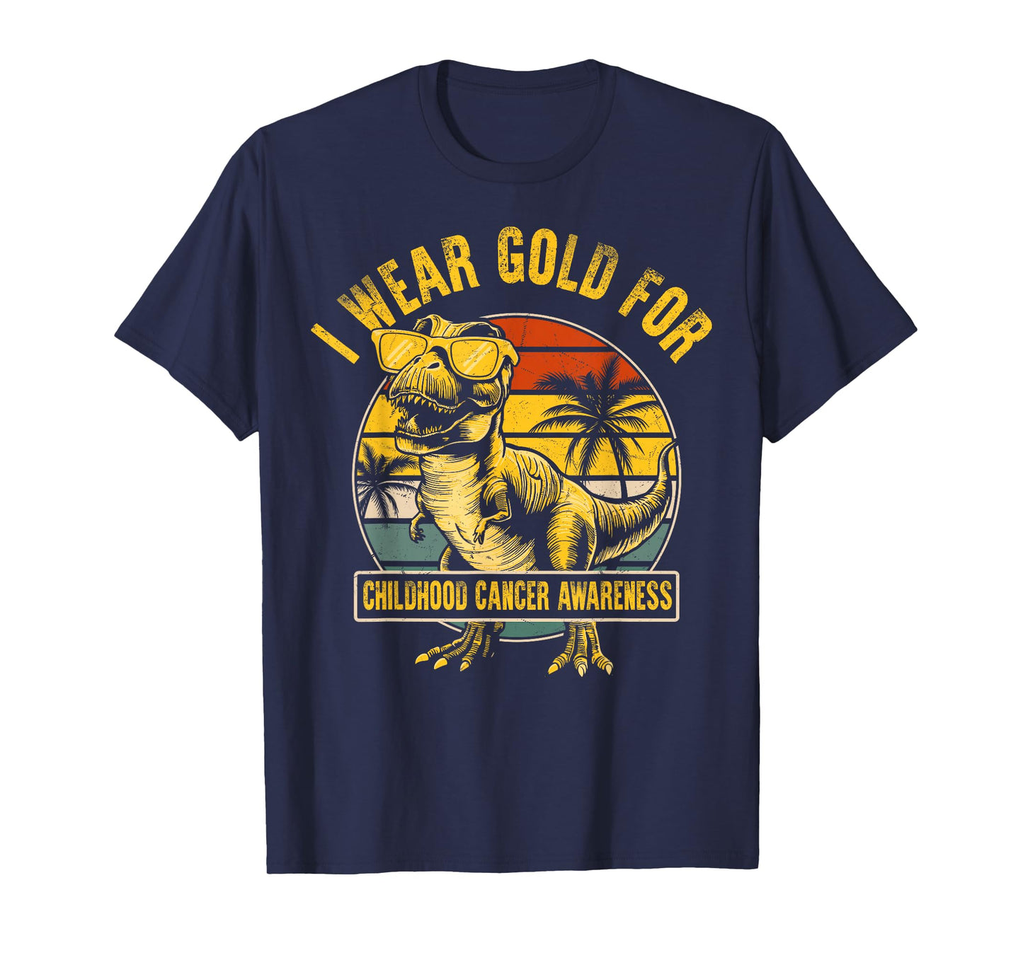 Childhood Cancer Extinct Dinosaur Childhood Cancer Awareness T-Shirt