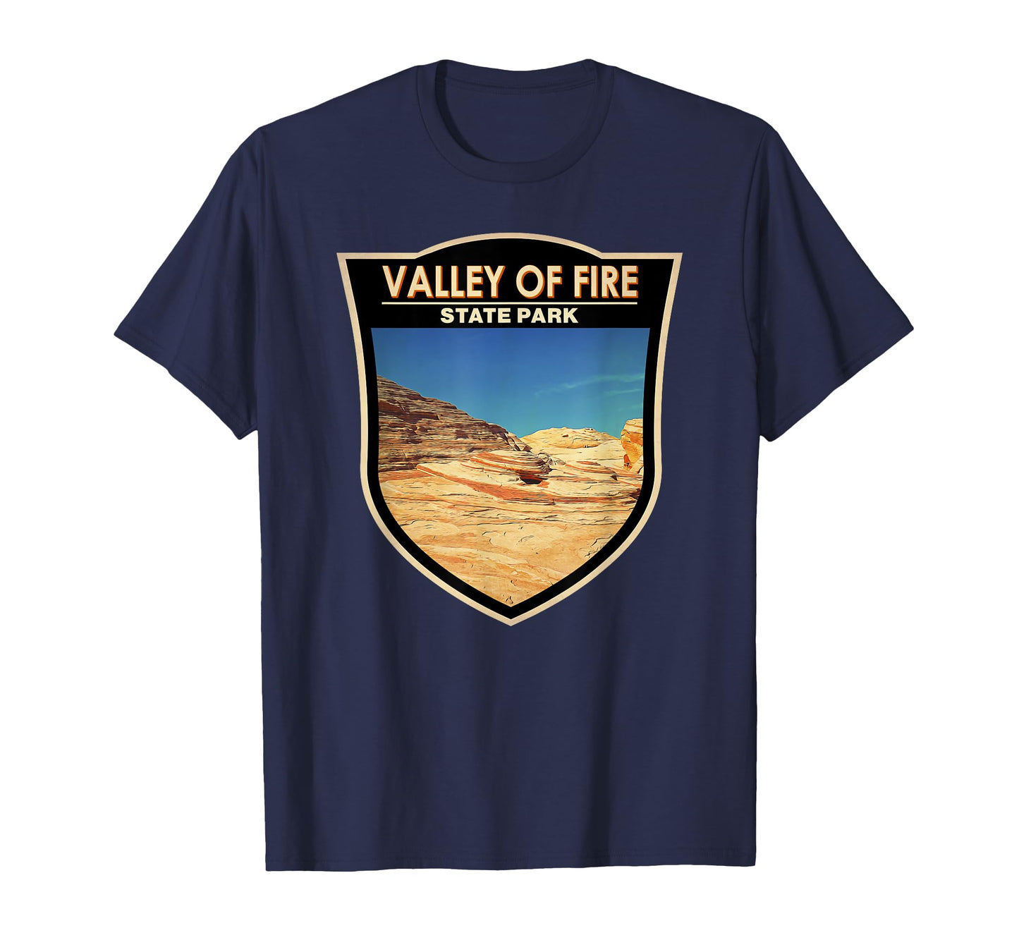 Valley of Fire State Park Nevada Badge Vintage T-Shirt