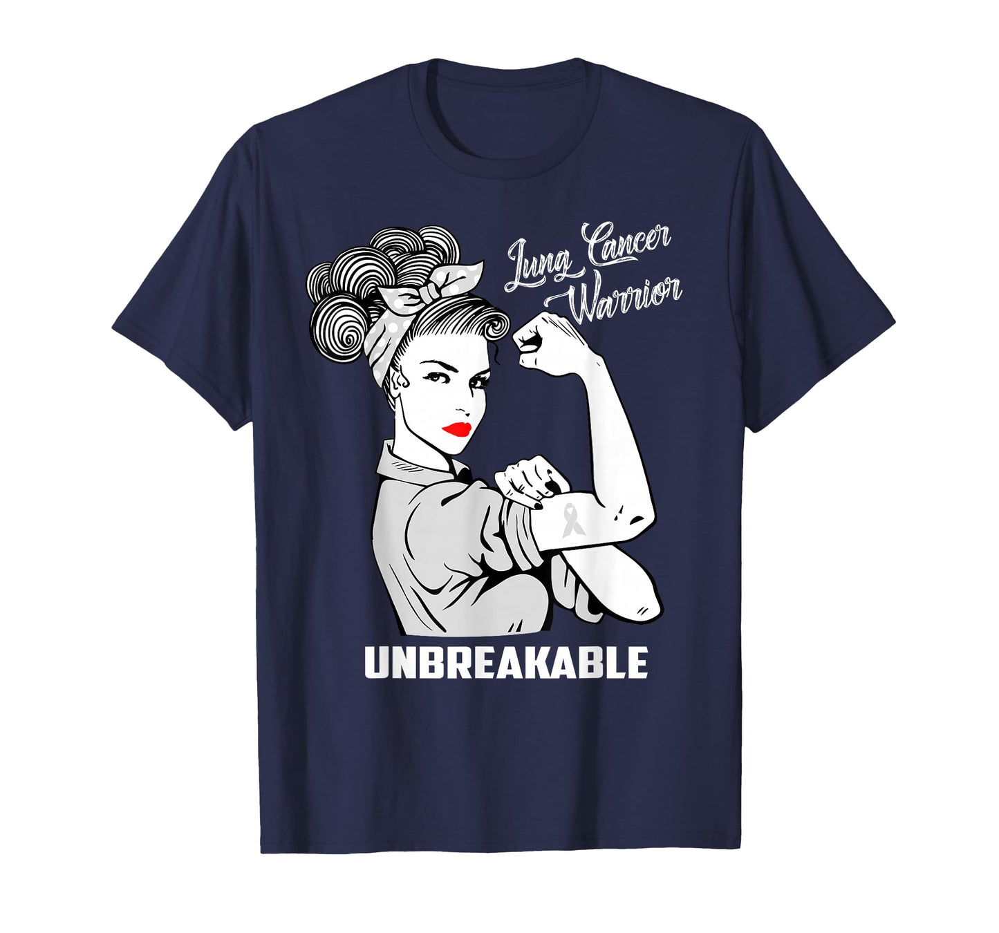 Lung Cancer Warrior Unbreakable T-Shirt Awareness Gift Shirt T-Shirt