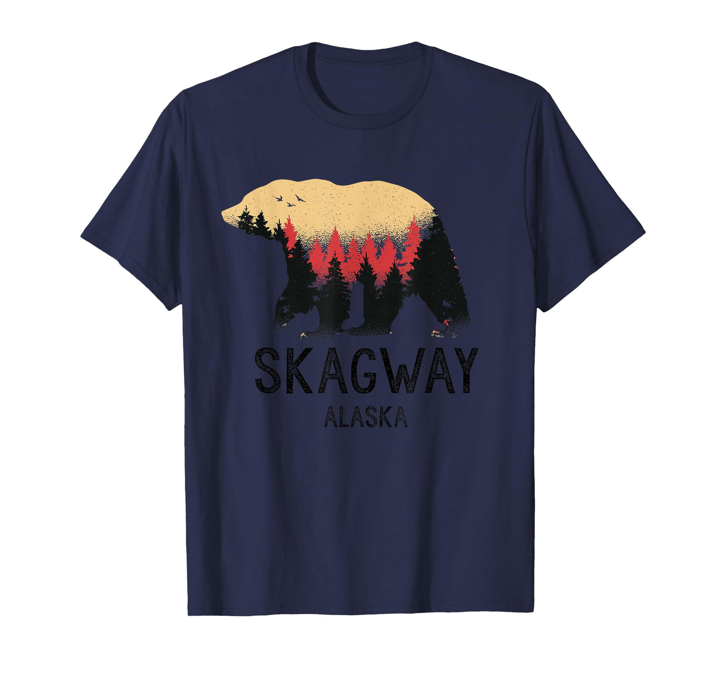 Skagway Alaska Vintage Grizzly Bear Nature Souvenir Gift T-Shirt