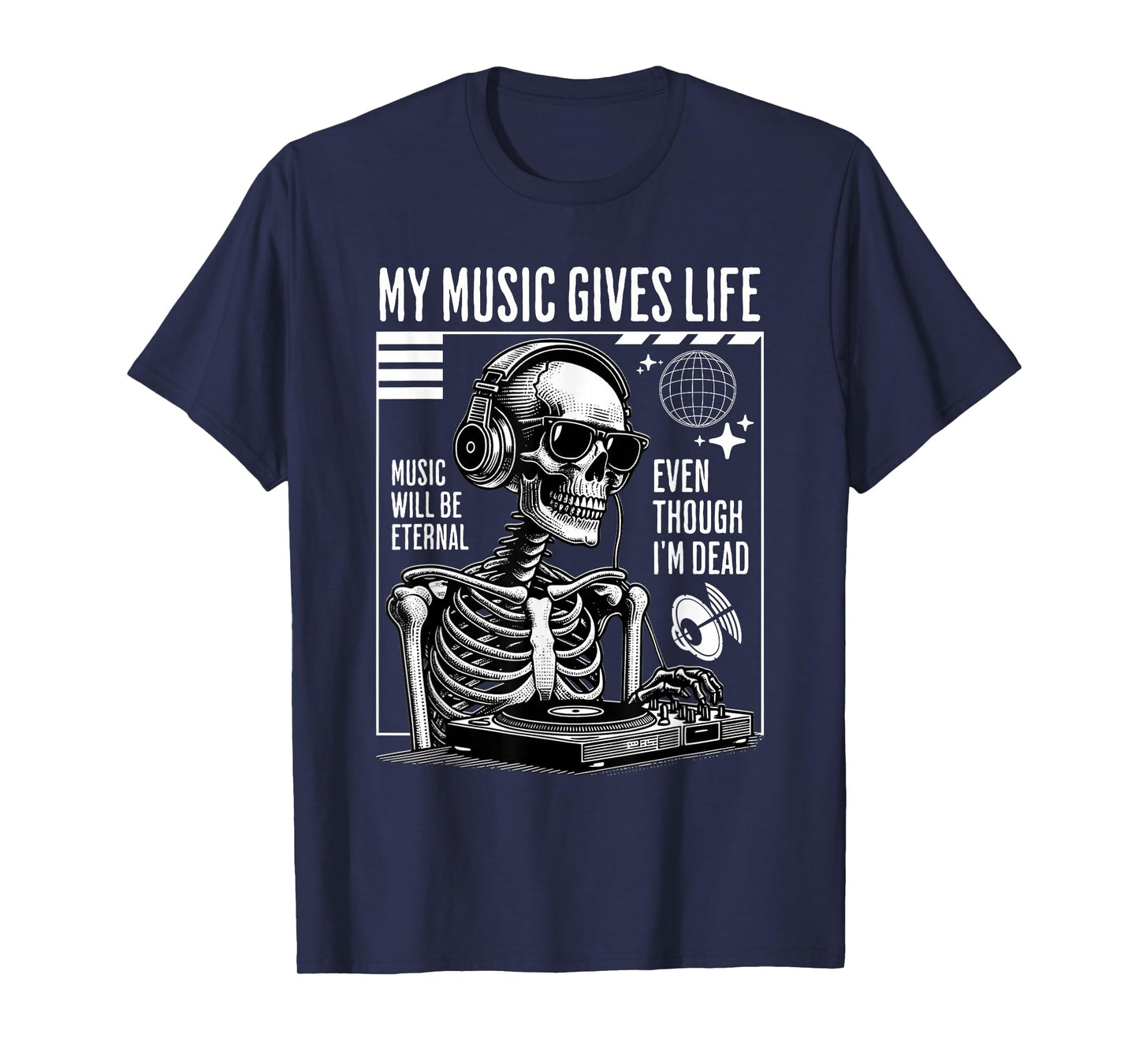 Skeleton Music, Retro Classic Vibe, for Music Lovers T-Shirt