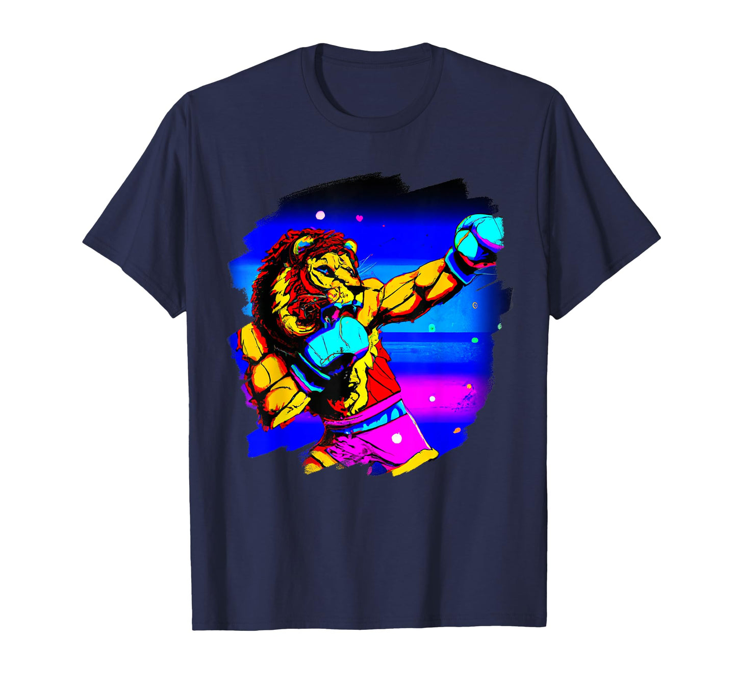 Lion Boxing Cool Funny Lion Boxing Boxer T-Shirt