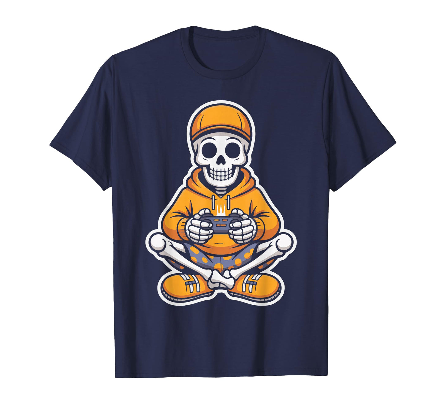 Halloween Skeleton Gamer Controller Video Game Men Women Kid T-Shirt