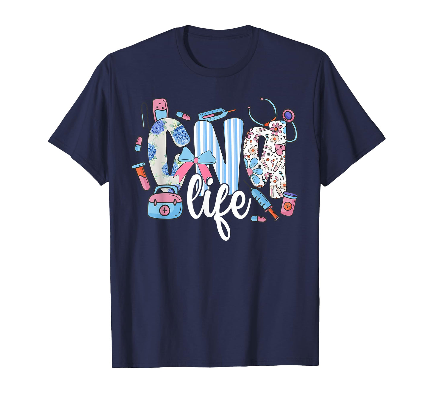 Coquette CNA Life Nurse Stethoscope Bow Cute Nurse T-Shirt