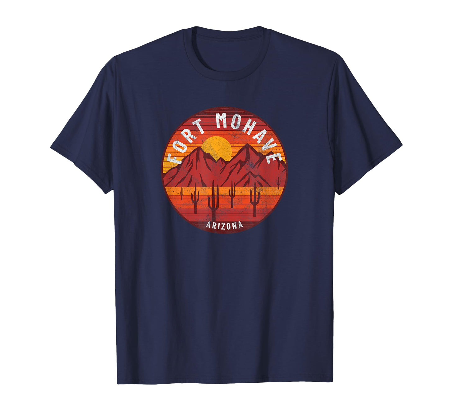 Fort Mohave Arizona Vintage Cactus Sunset Desert Landscape T-Shirt