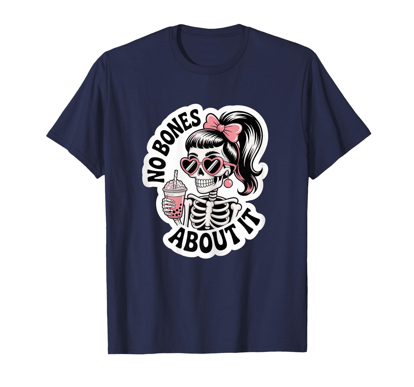 No Bones About It Skeleton Girl Heart Shades T-Shirt