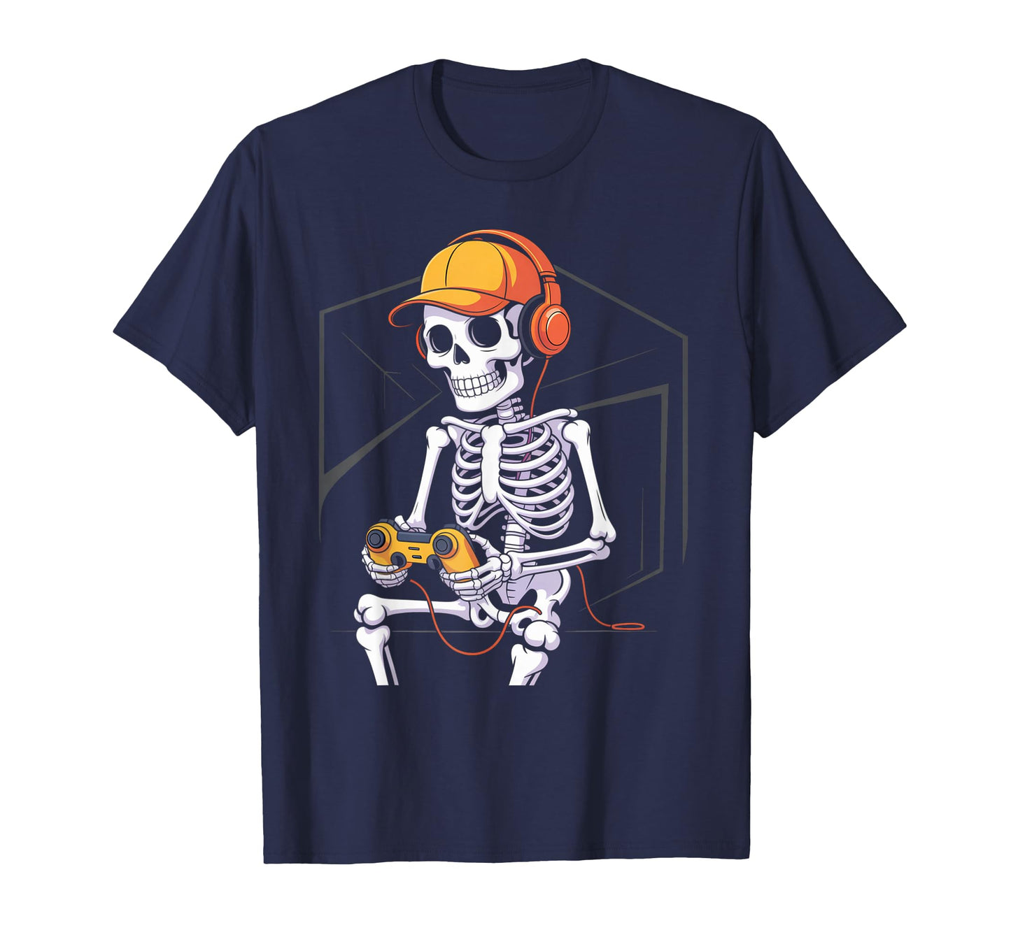 Funny Halloween Skeleton Gamer Video Gaming Boys Men Kids T-Shirt