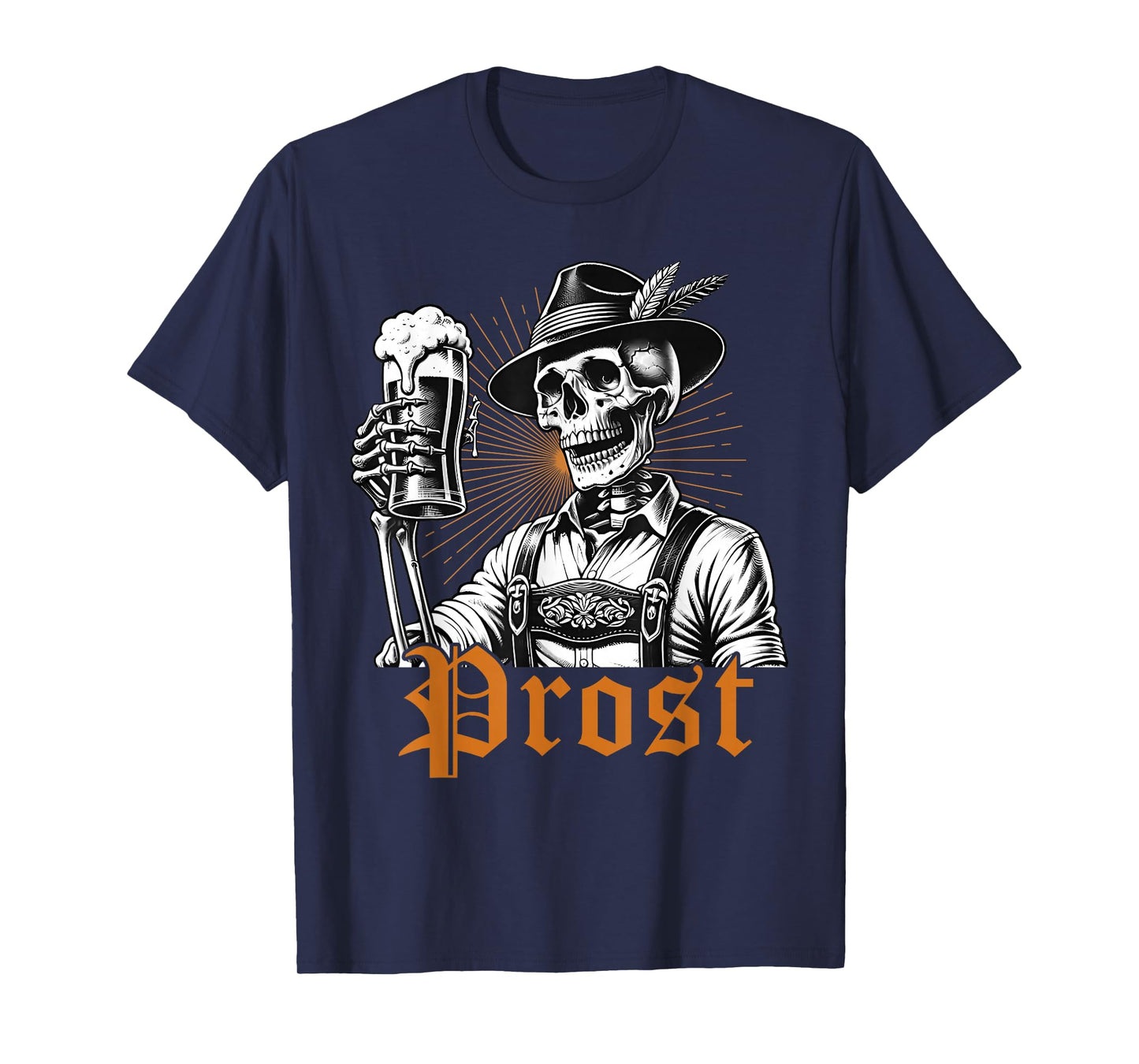 Oktoberfest Skeleton Prost German Beer Festival Men Women T-Shirt