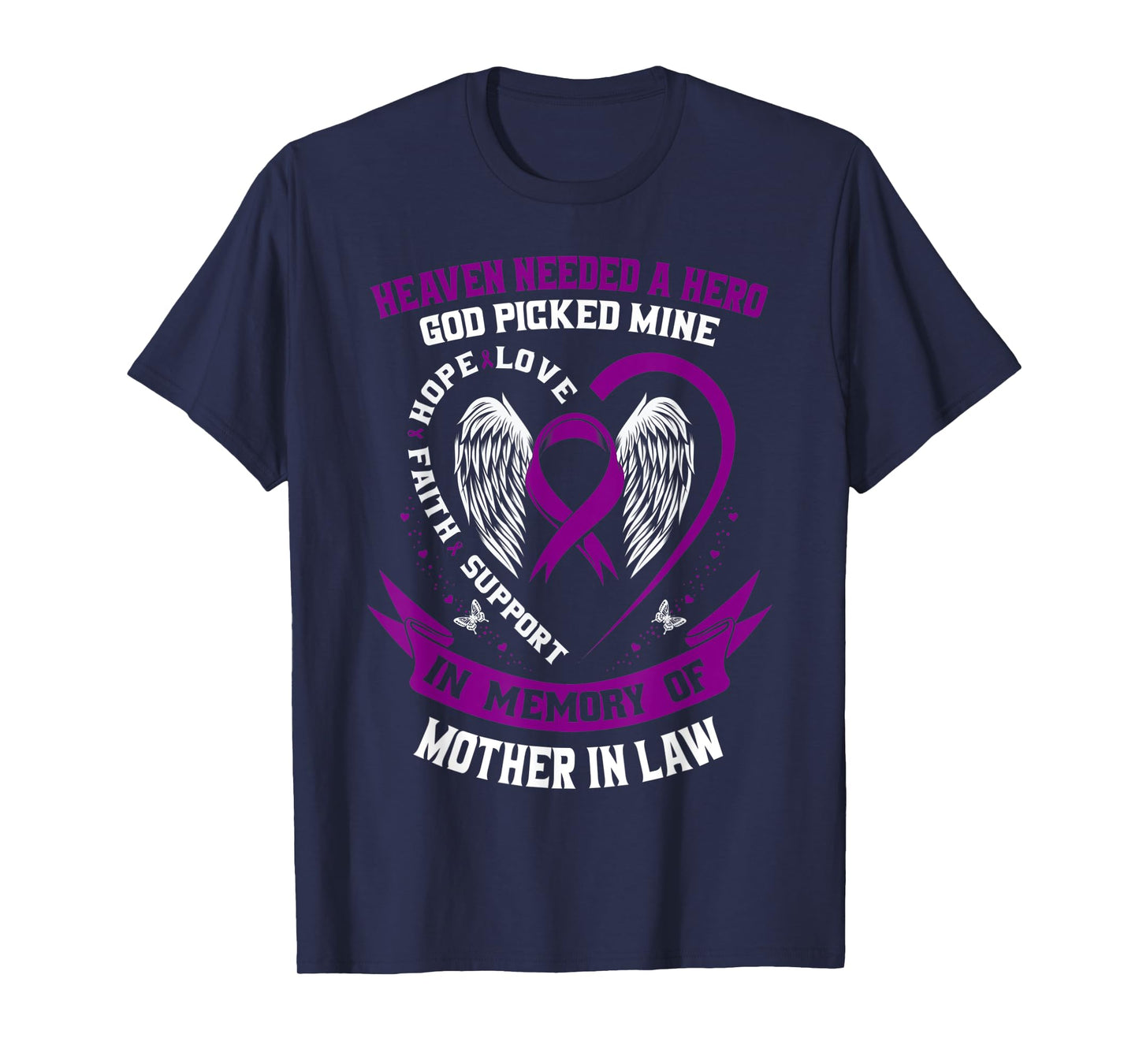 Purple In Memory of my Mother In Law Pancreatic Cancer Gifts T-Shirt