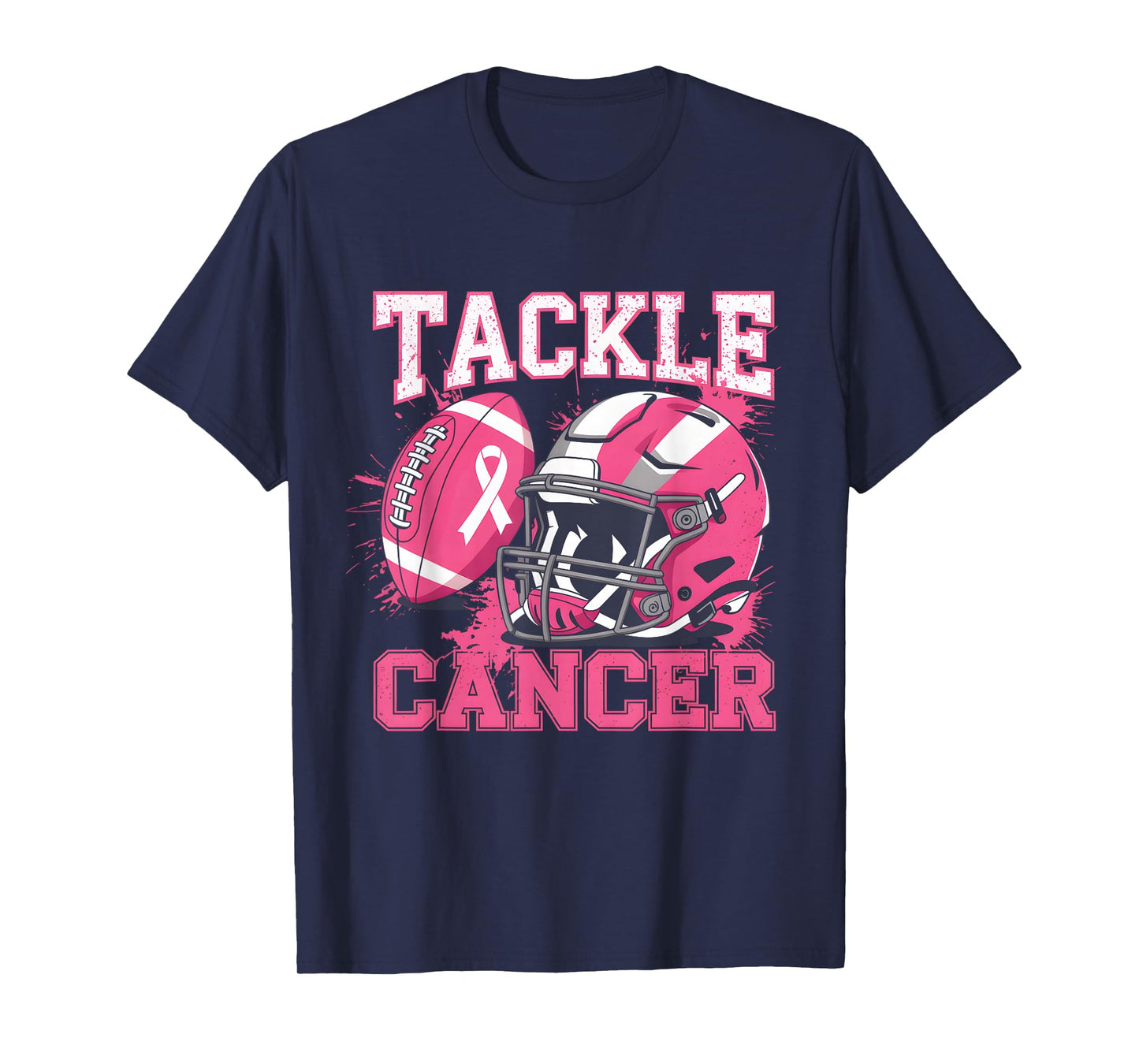 Tackle Breast Cancer Football Pink Breast Cancer Awareness T-Shirt