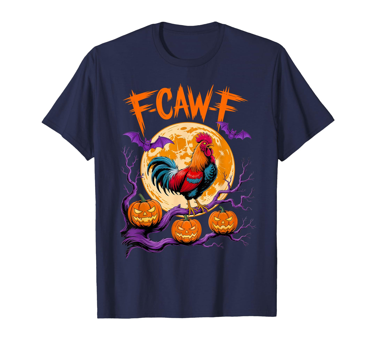 Funny F-Caw-F Chicken Halloween Spooky Chicken F-Caw-F Meme T-Shirt