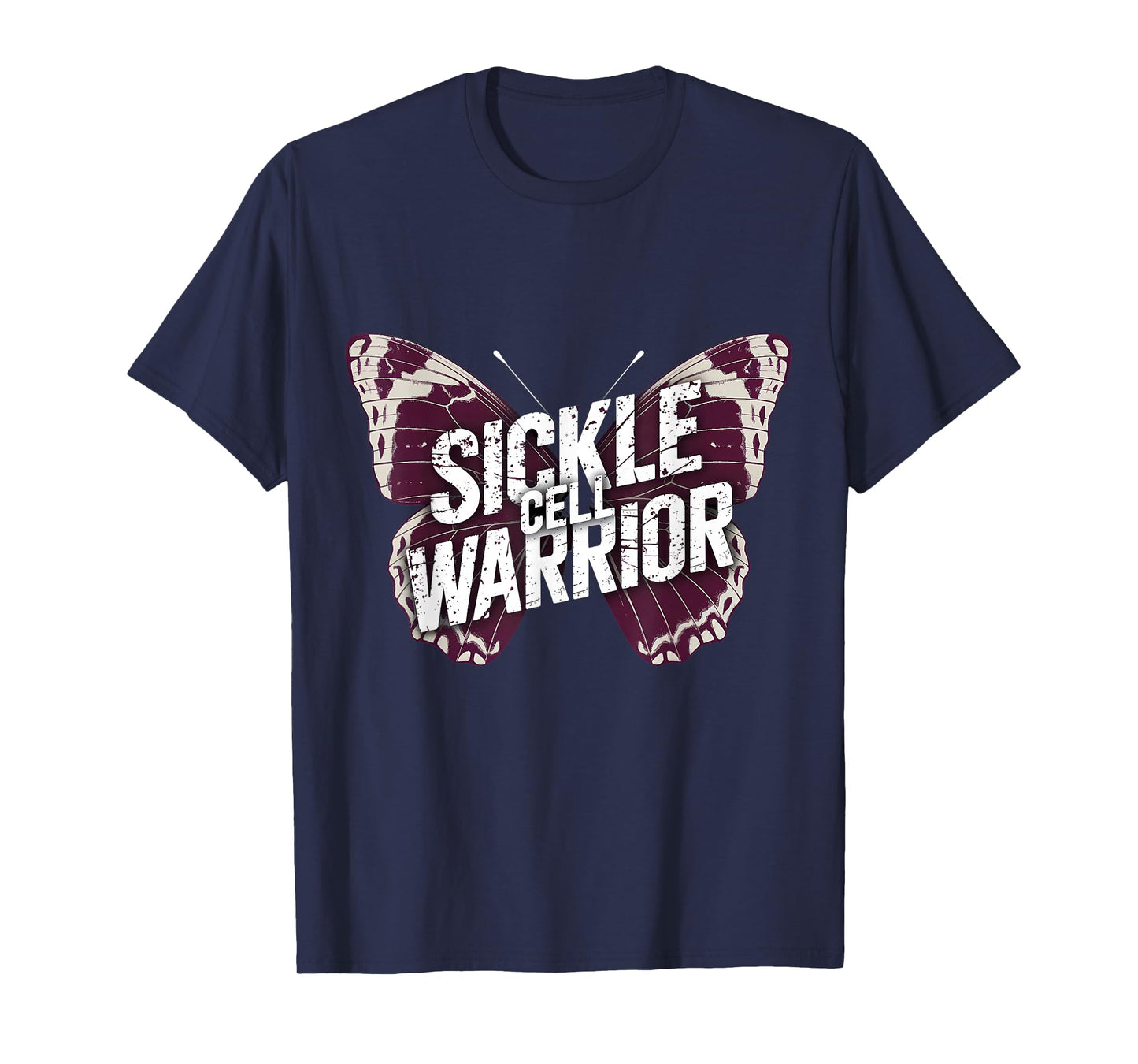 Sickle Cell Warrior Burgundy Ribbon Sickle Cell Awareness T-Shirt