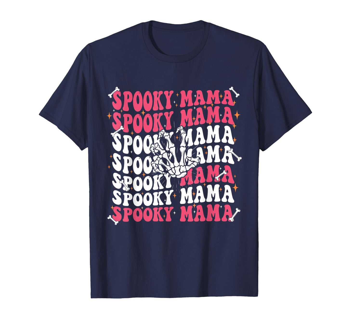 Spooky Mama Skeleton Hand T-Shirt